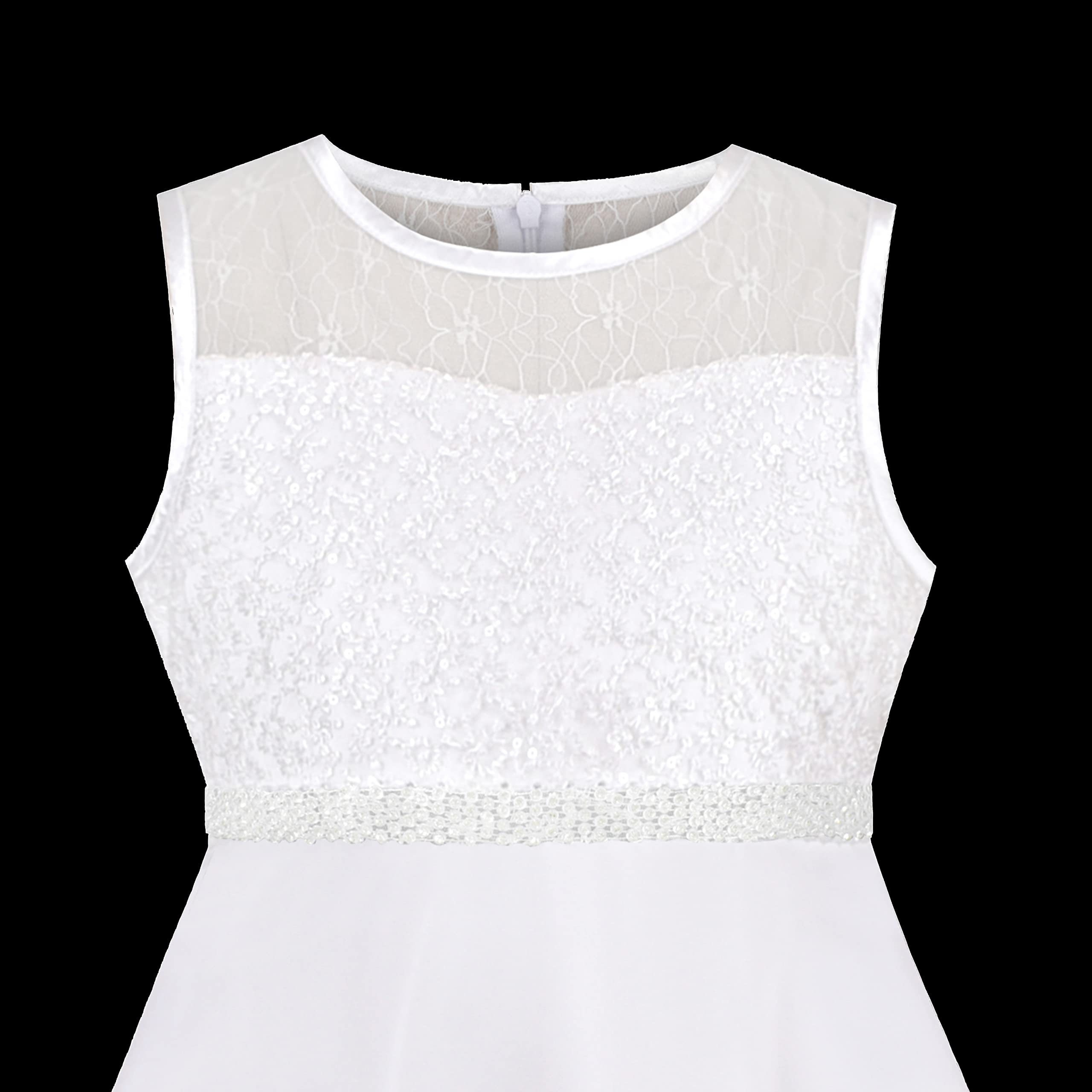 Elegant Rhinestone Chiffon Bridesmaid Dress for Girls - Formal Ball Gown for Weddings, Prom, and Dance Performances