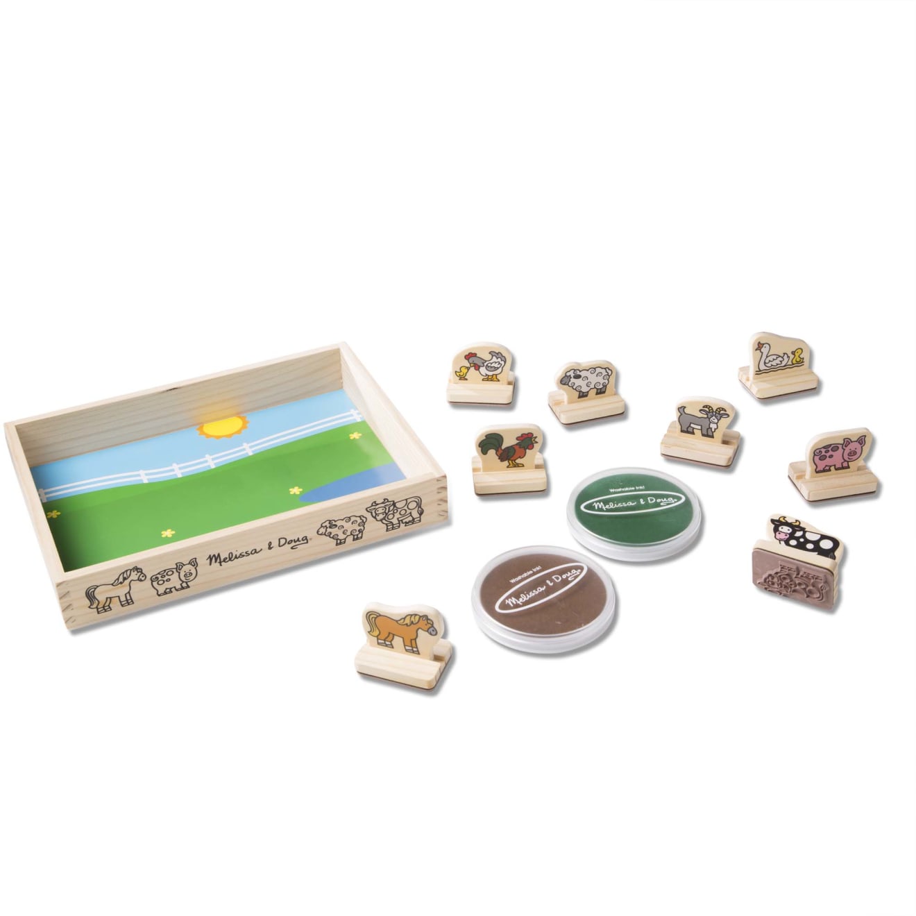 My First Wooden Stamp Set - Farm Animals for Kids | Early Learning & Arts & Crafts Activities | Perfect for Preschool, Homeschool & DIY Projects