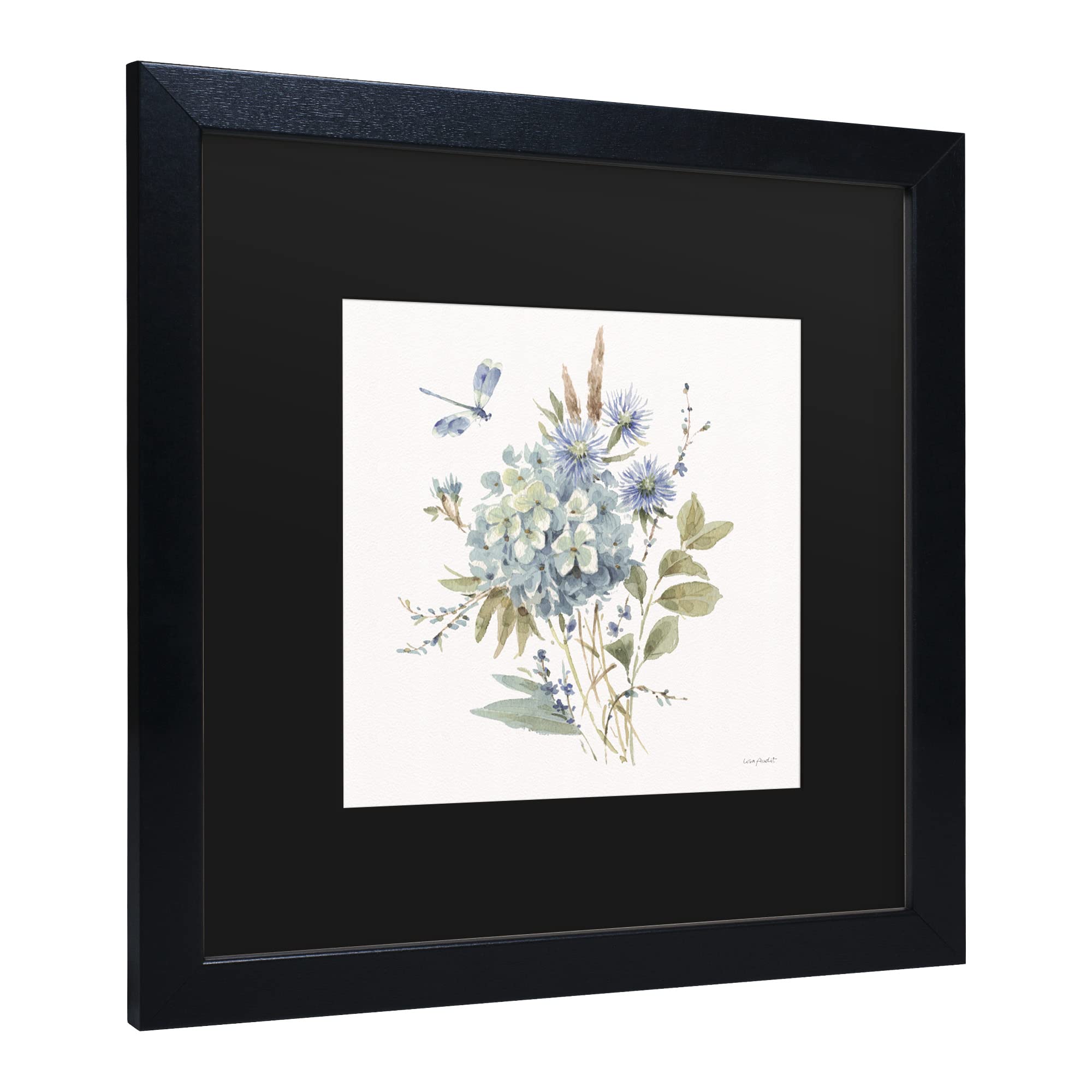 Bohemian Blue 04 on White Canvas Wall Art by Lisa Audit - Handmade Bohemian Home Decor for Living Room, Bedroom & Office