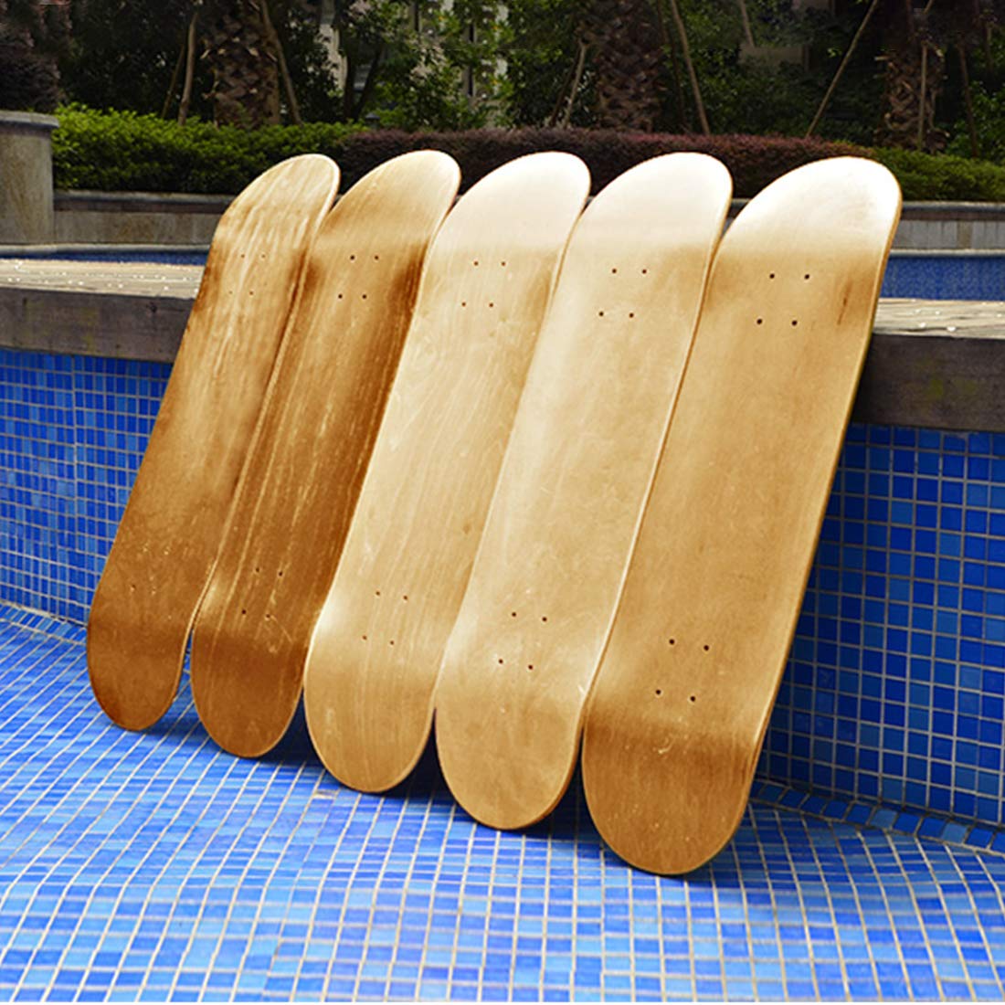 Premium Maple Skateboard Decks - Double Tail Design Lightweight Deck with Free Grip Tape | Perfect for Street Skating, Tricks & Commuting