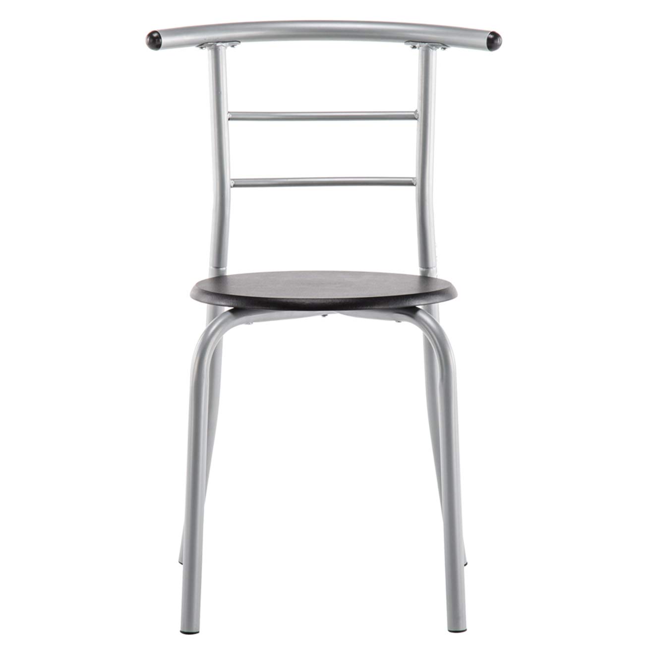 MITPATY PVC Breakfast Table Set - 1 Table & 2 Black Chairs for Indoor/Outdoor Dining | Classic Bistro Cafe Furniture for Patio, Garden, Restaurant & Home Decor