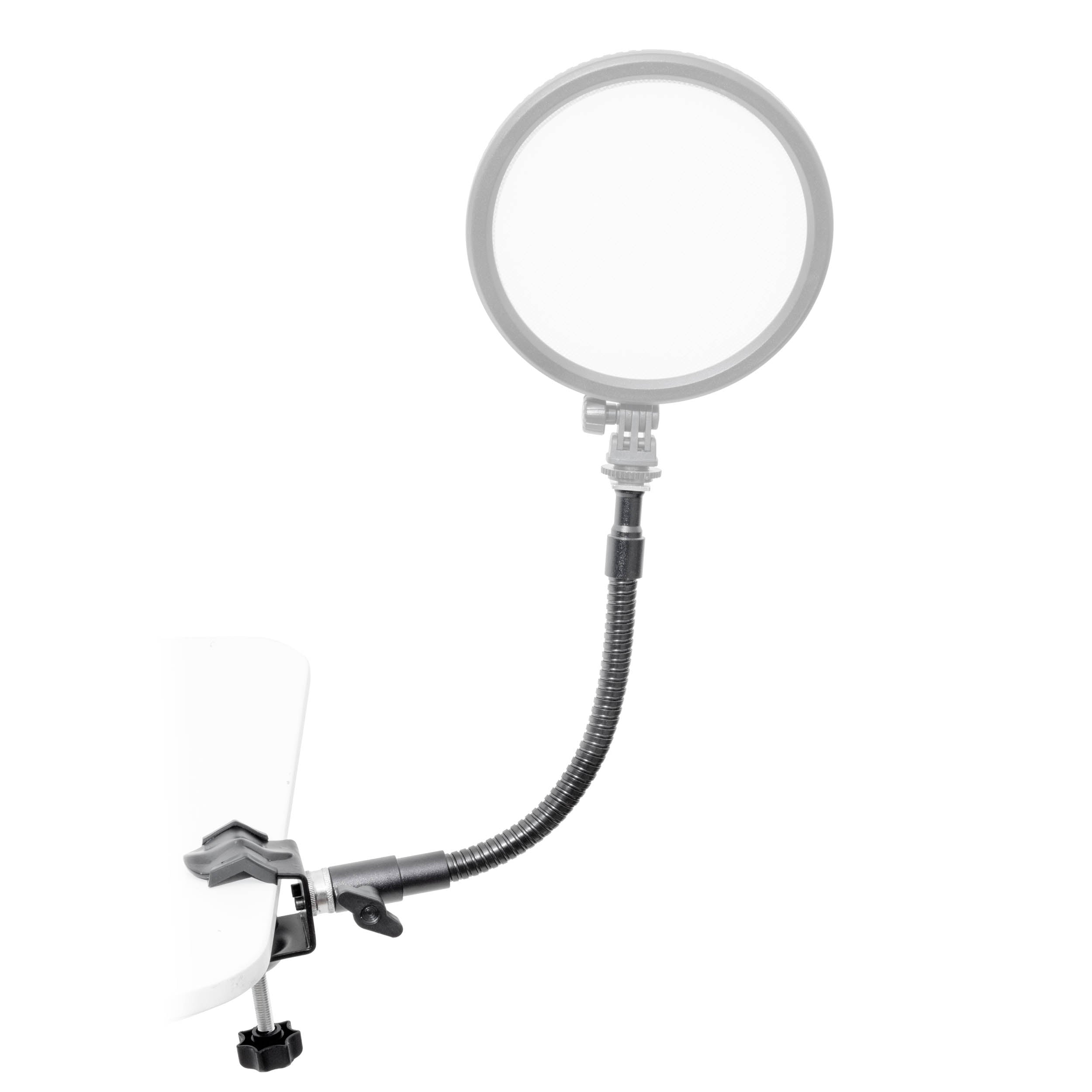 Heavy Duty Flexible Arm with C Clamp - Adjustable Gooseneck Mount for Phone, Tablet, Camera, Light - Perfect for Studio, Vlogging, and Home Office Use