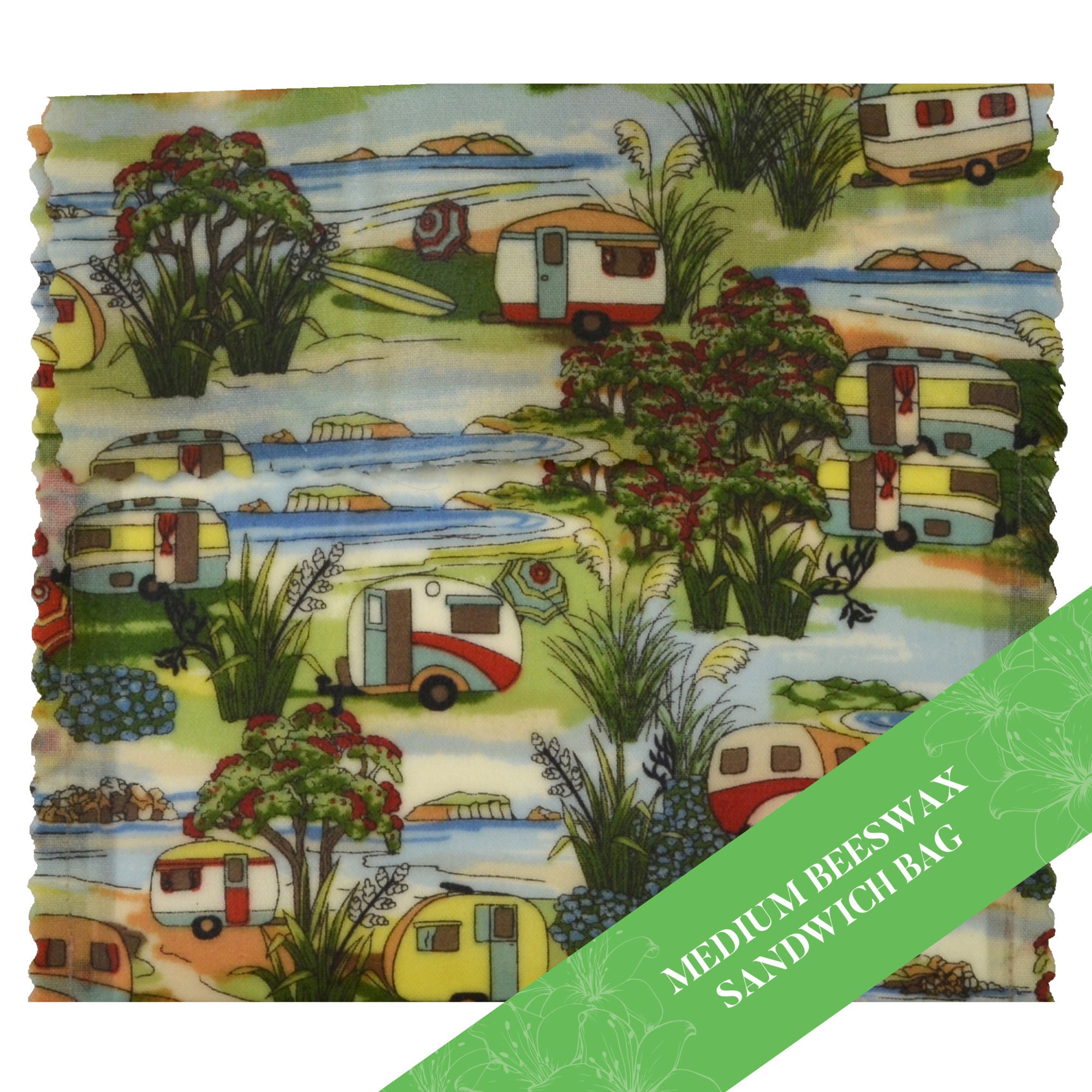 Premium Medium Sandwich Bags for Summer Picnics, Lunches & Food Storage - BPA Free Reusable Snack Bags for School, Work & Travel
