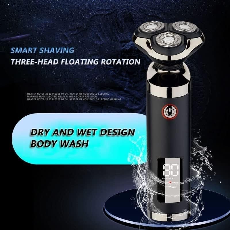 Premium Electric Razor for Men - Waterproof USB Rechargeable Shaver with Digital Display & Full Body Washable Design - Perfect for Travel, Gym & Daily Grooming Routine
