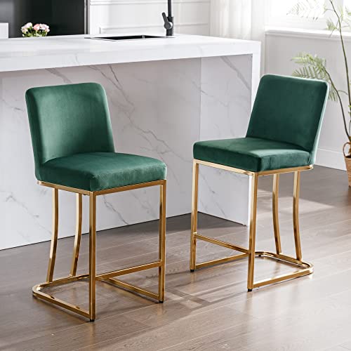24inch Counter Height-green-velvet
