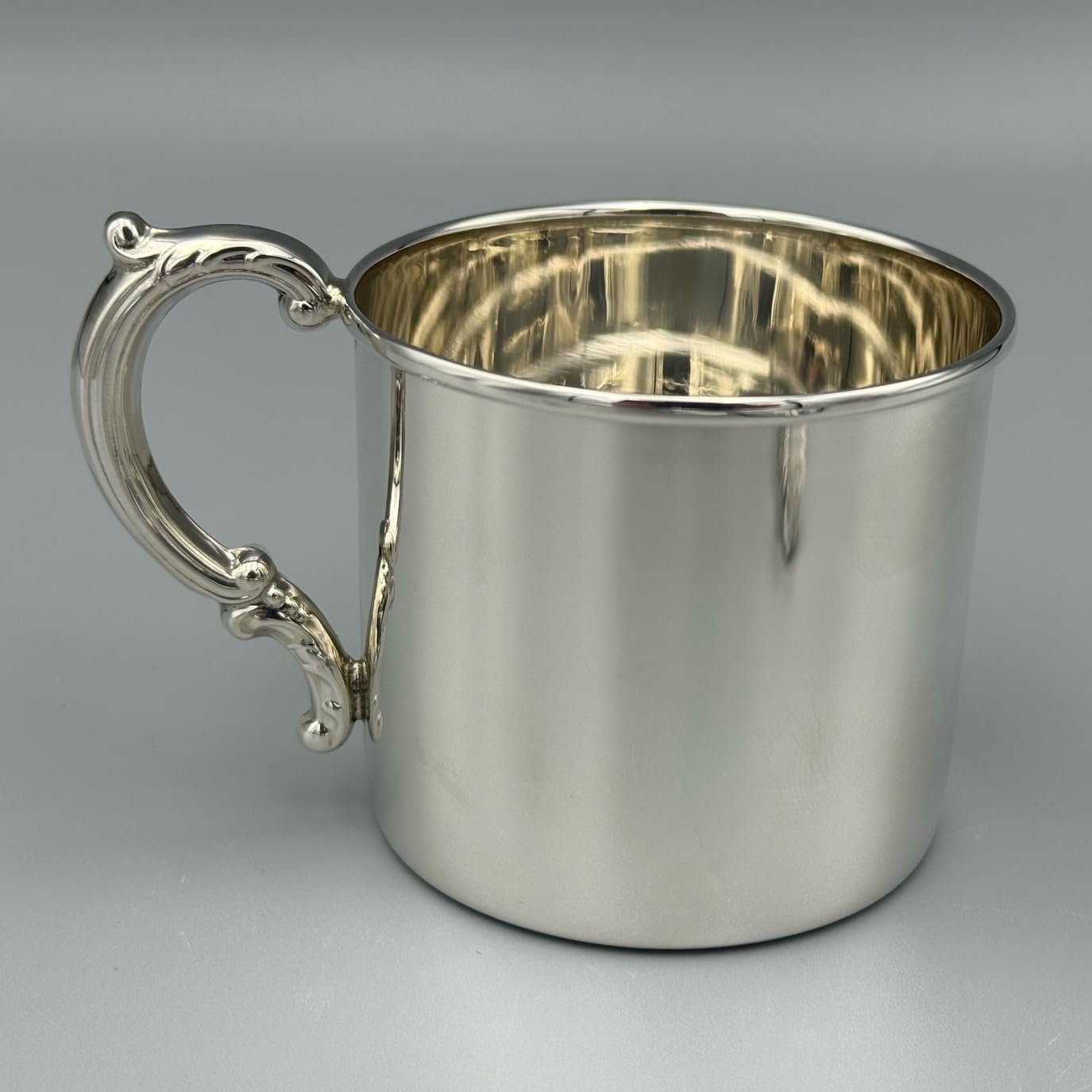 Sterling Silver Baby Cup - Empire Classic Design for Christening, Baptism & First Birthday Gifts - Engraveable Keepsake for Newborns & Infants