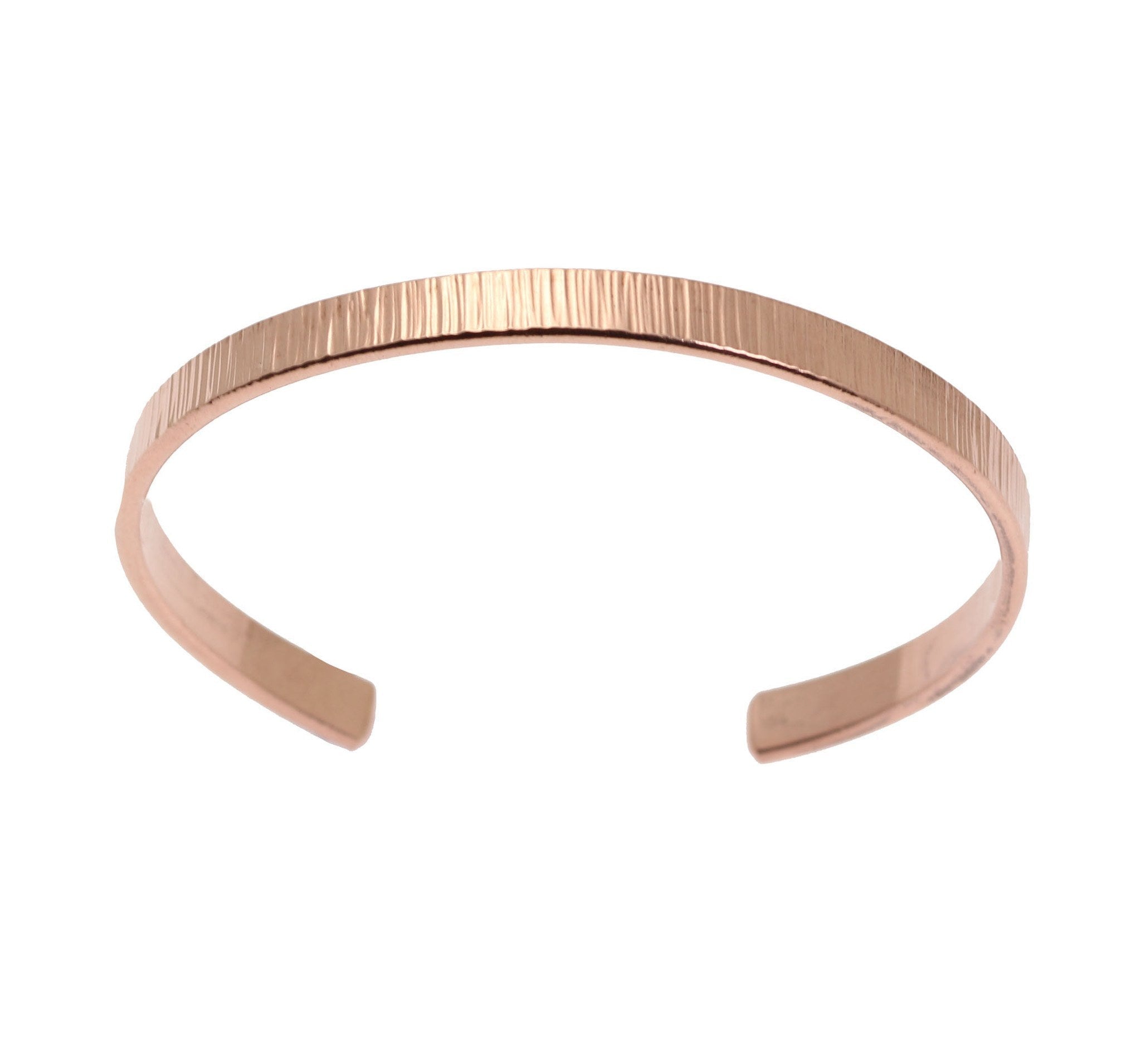 Men's Thin Chased Copper Cuff Bracelet - Handmade Adjustable Bangle for Casual & Formal Wear - Perfect Gift for Him, Anniversary, Wedding, or Special Occasions