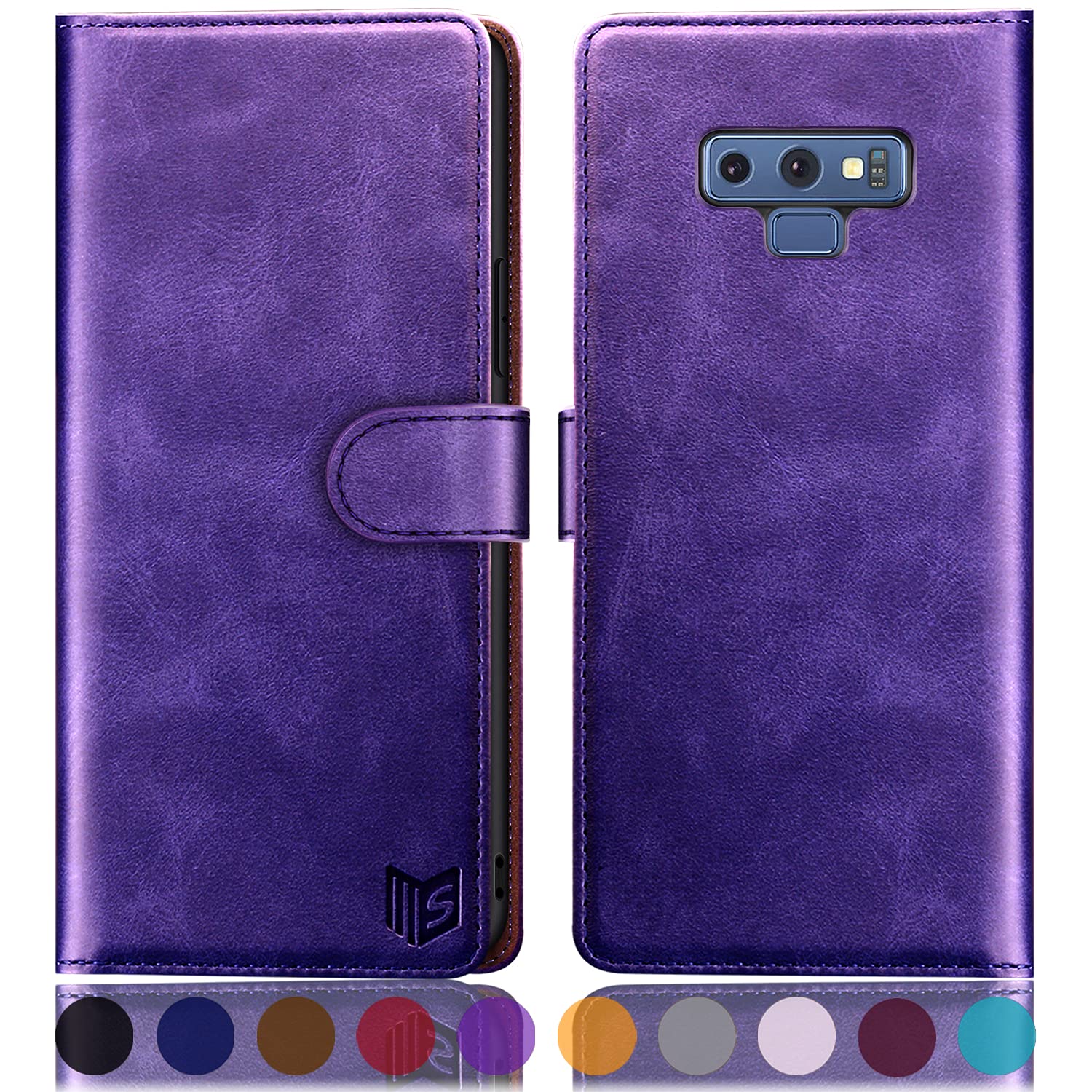 RFID Blocking Leather Wallet Case for Samsung Galaxy Note 9 6.4