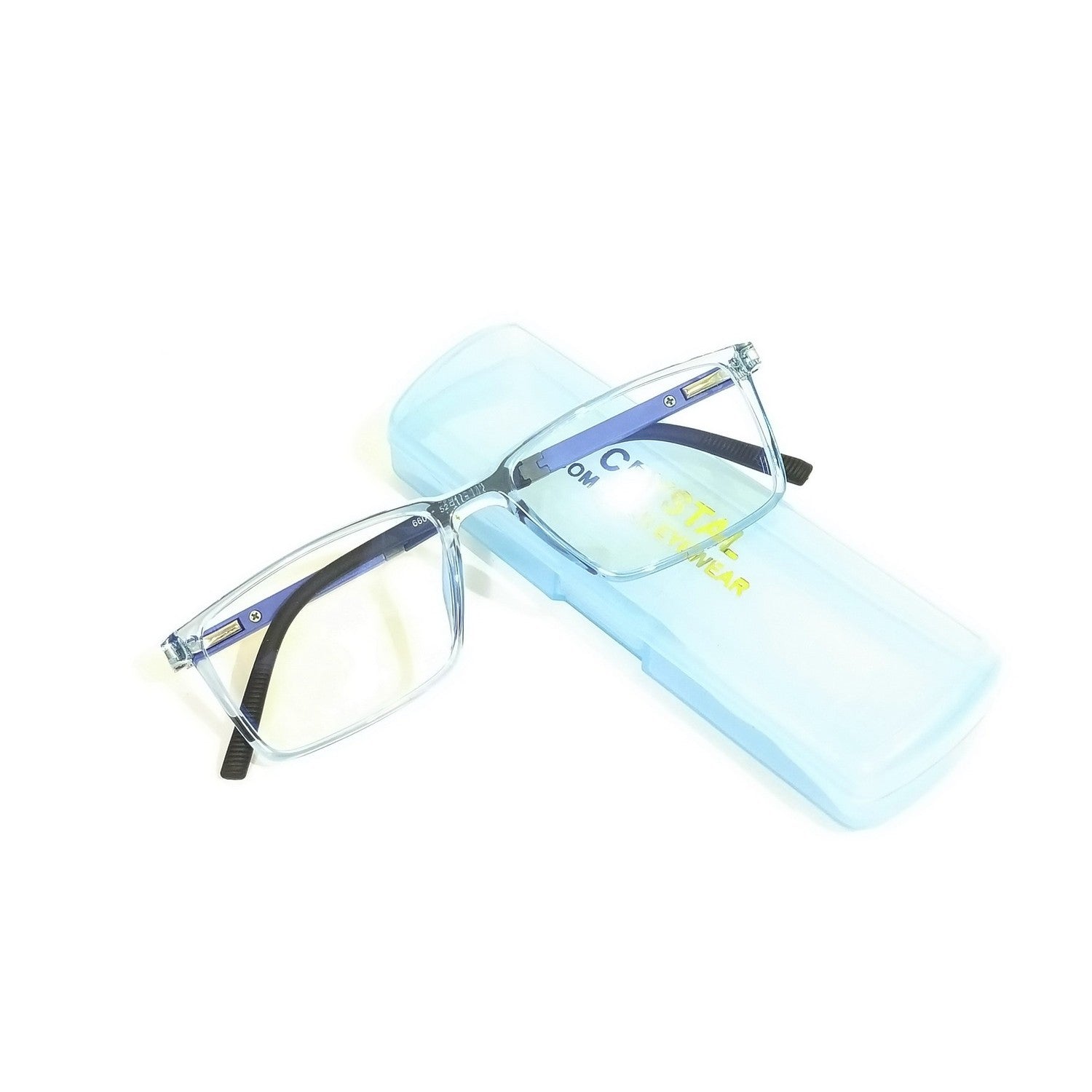 Blue Light Blocking Glasses for Men & Women - Rectangular Anti Glare Computer Glasses with Prescription Ready Frames (66008) - Reduce Eye Strain for Work, Gaming & Screen Time