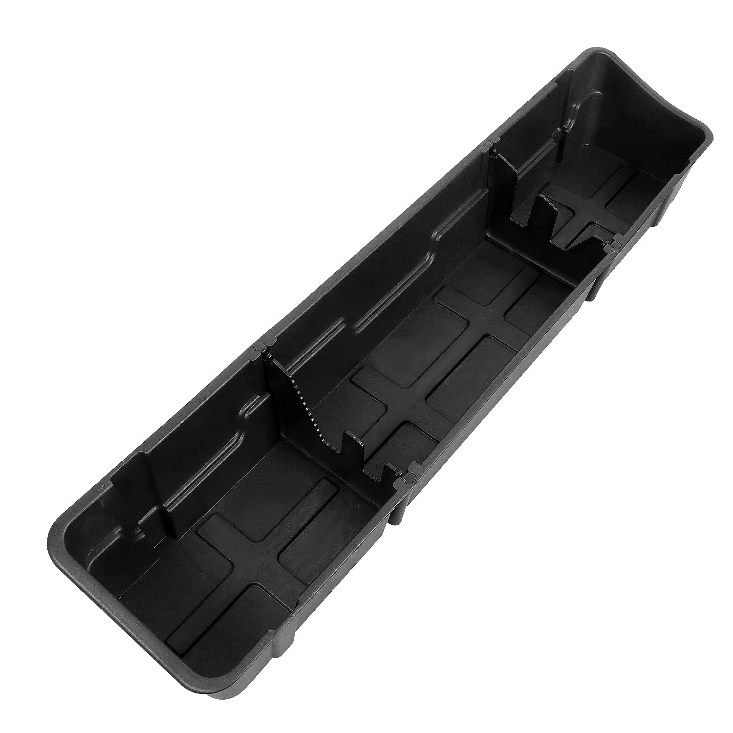 DNA MOTORING Under Seat Storage Box for 2015-2024 Ford F150, 2017-2024 F250 SD & F350 SD Crew Cab Pickup Trucks - Back Seat Organizer (SBOX-003) - Perfect for Road Trips, Camping Gear & Truck Accessories Storage