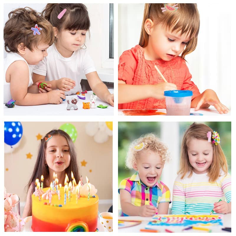 Adorable Baby Hair Clips for Girls - Cute Flower & Fruit Rainbow Hair Accessories for Kids, Toddlers & Teens | Perfect for School, Parties & Daily Styling
