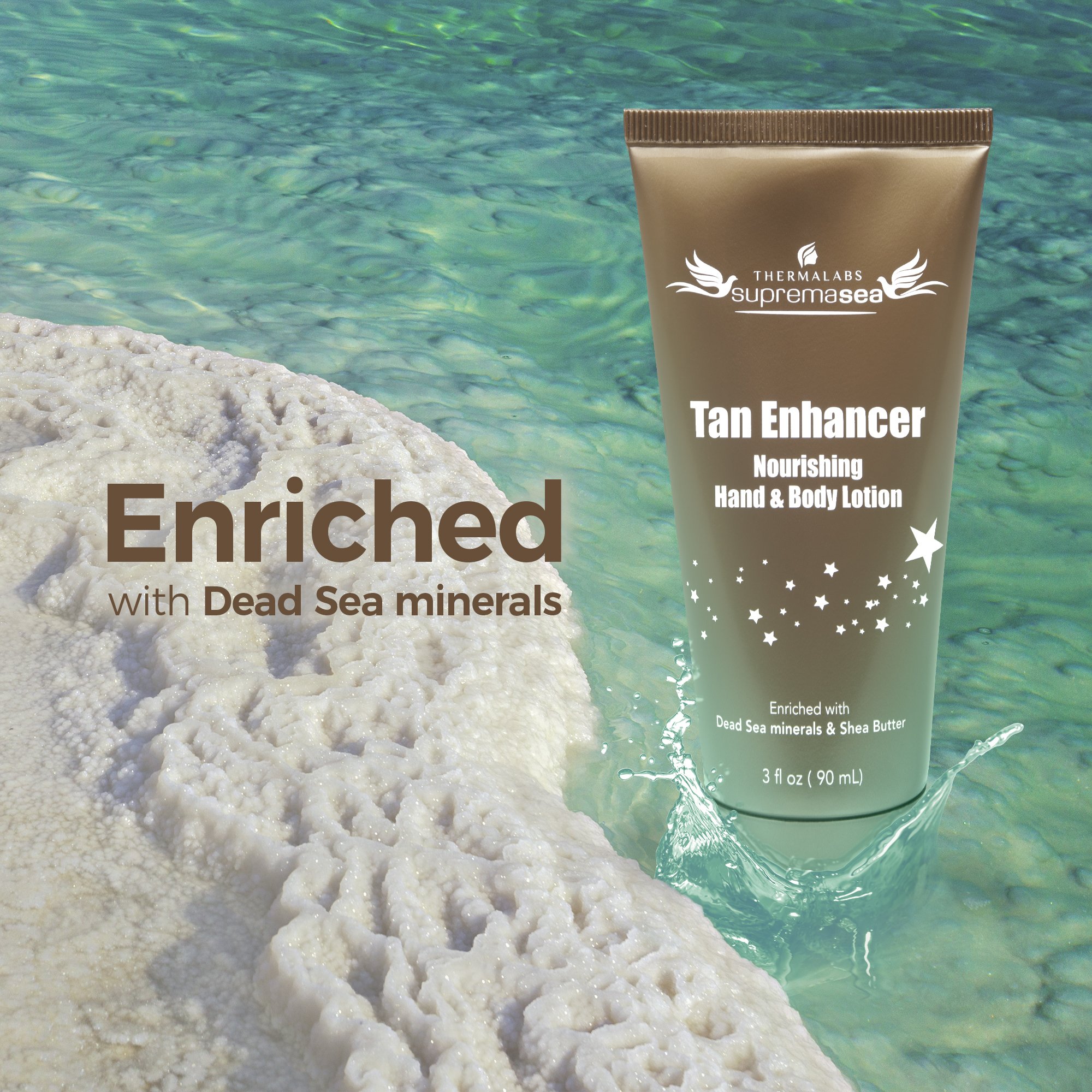 Best Tan Enhancer Body Lotion for Sun-Kissed Glow - 90ml | Natural Bronzing Moisturizer for Face & Body | Perfect for Beach, Pool & Summer Vacation