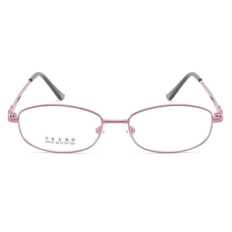 Bclear Women's Full Rim Oval Alloy Eyeglasses Frame My2033 - Lightweight & Stylish Eyewear for Work, Reading & Everyday Fashion