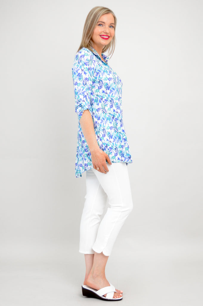 Celine Blouse Women's Linen Bamboo Shirt | Melbourne Style Summer Top | Perfect for Office Wear & Casual Outings