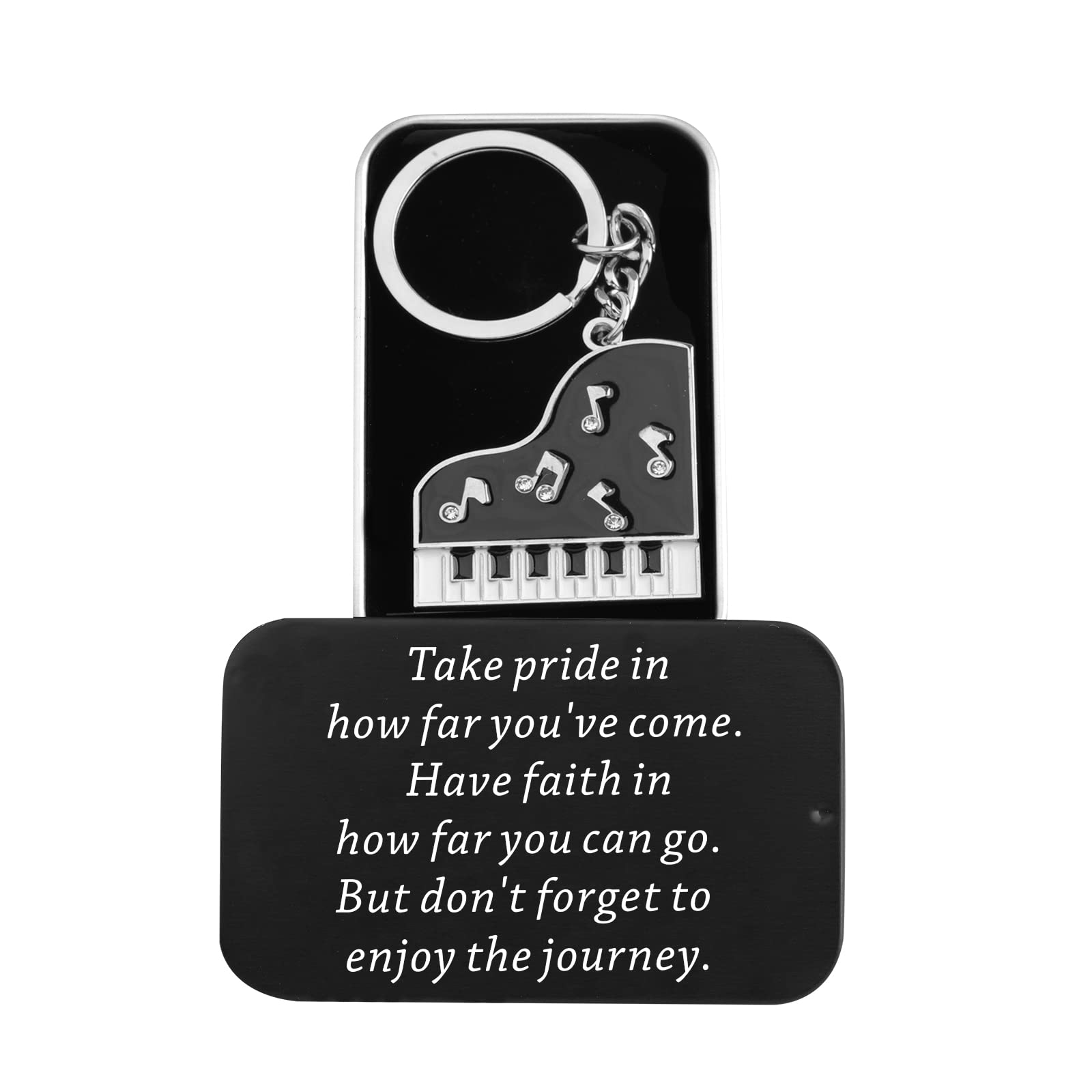FUSTMW Piano Keychain - Perfect Gift for Piano Lovers, Teachers & Students - Graduation Present for Musicians - Great for Piano Practice, Music Lessons & Special Occasions