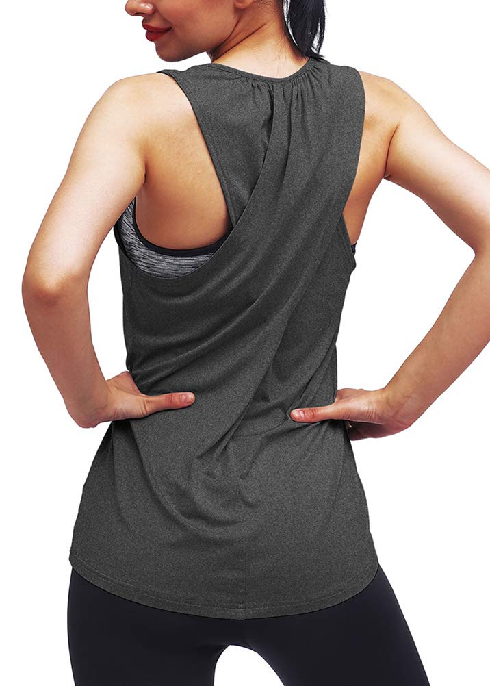 Mippo Women's Workout Tops - Breathable Yoga Shirts & Athletic Tank Tops for Gym, Running & Summer Fitness | Comfortable Exercise Clothes for Yoga, Pilates & Active Lifestyle