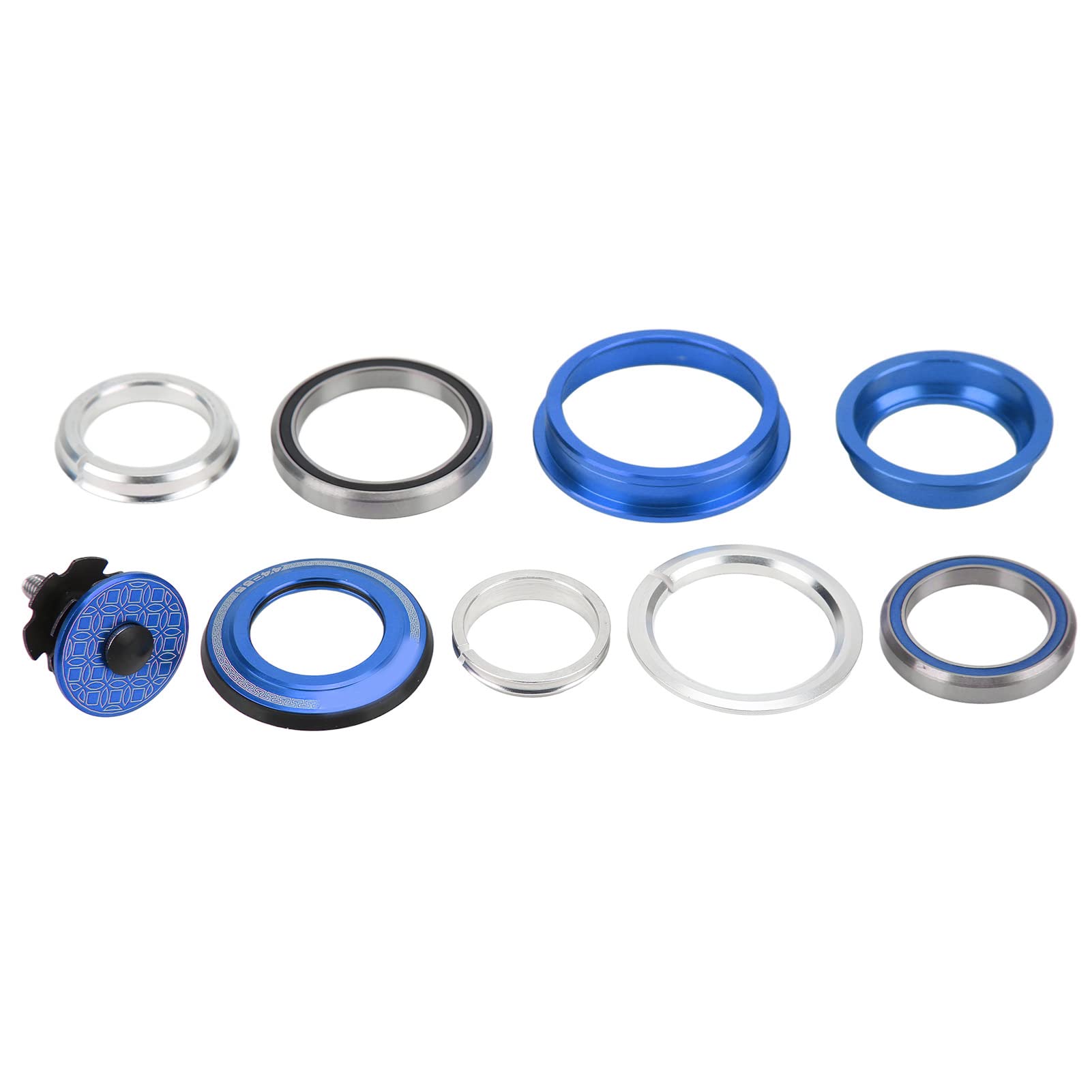 Premium Aluminum Alloy Bicycle Headset - Double Bearing Structure, High Strength & Lightweight for Cone Tube Fork - Perfect for Mountain Bikes, Road Bikes & BMX Upgrades