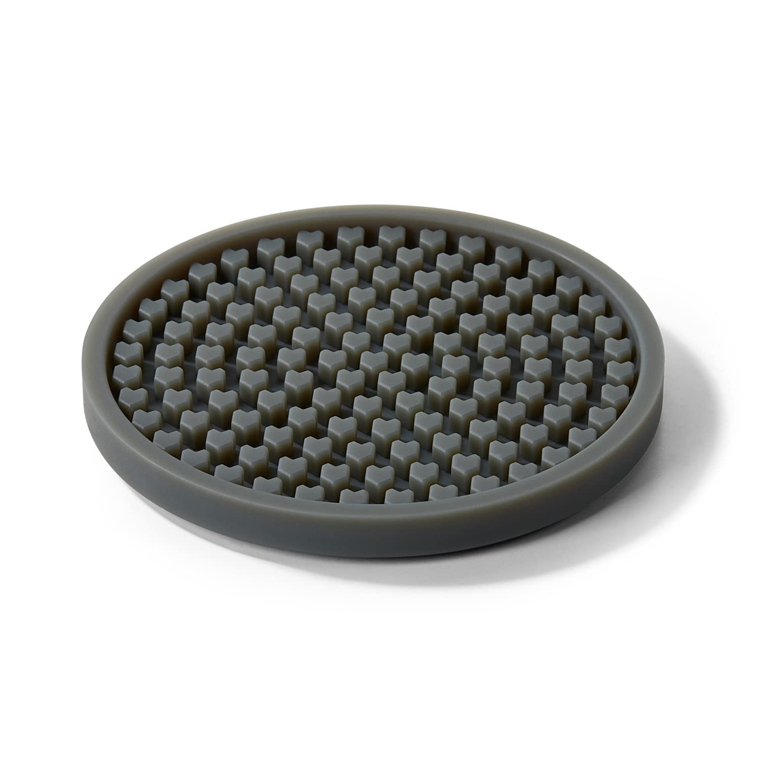 BELLOLINEA Heart Shaped Silicone Drink Coasters - Set of 6, Funny & Durable, Heat Resistant Non-Slip Table Protectors (Khaki Green) - Perfect for Coffee Tables, Dining Tables, and Office Desks