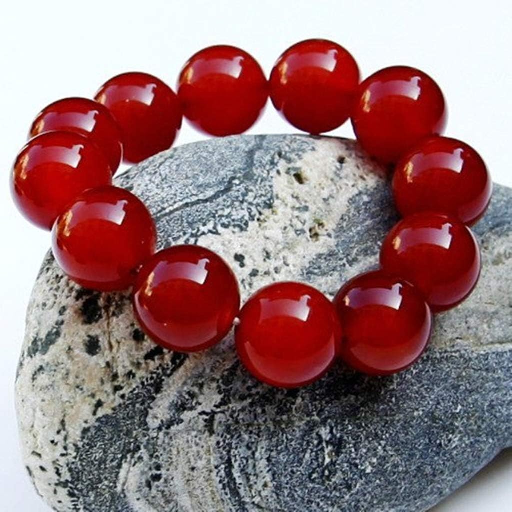 Natural Red Agate Bracelet for Men & Women - Handmade Chalcedony Crystal Beaded Jewelry, Couple Matching Gift for Anniversary, Meditation & Spiritual Healing