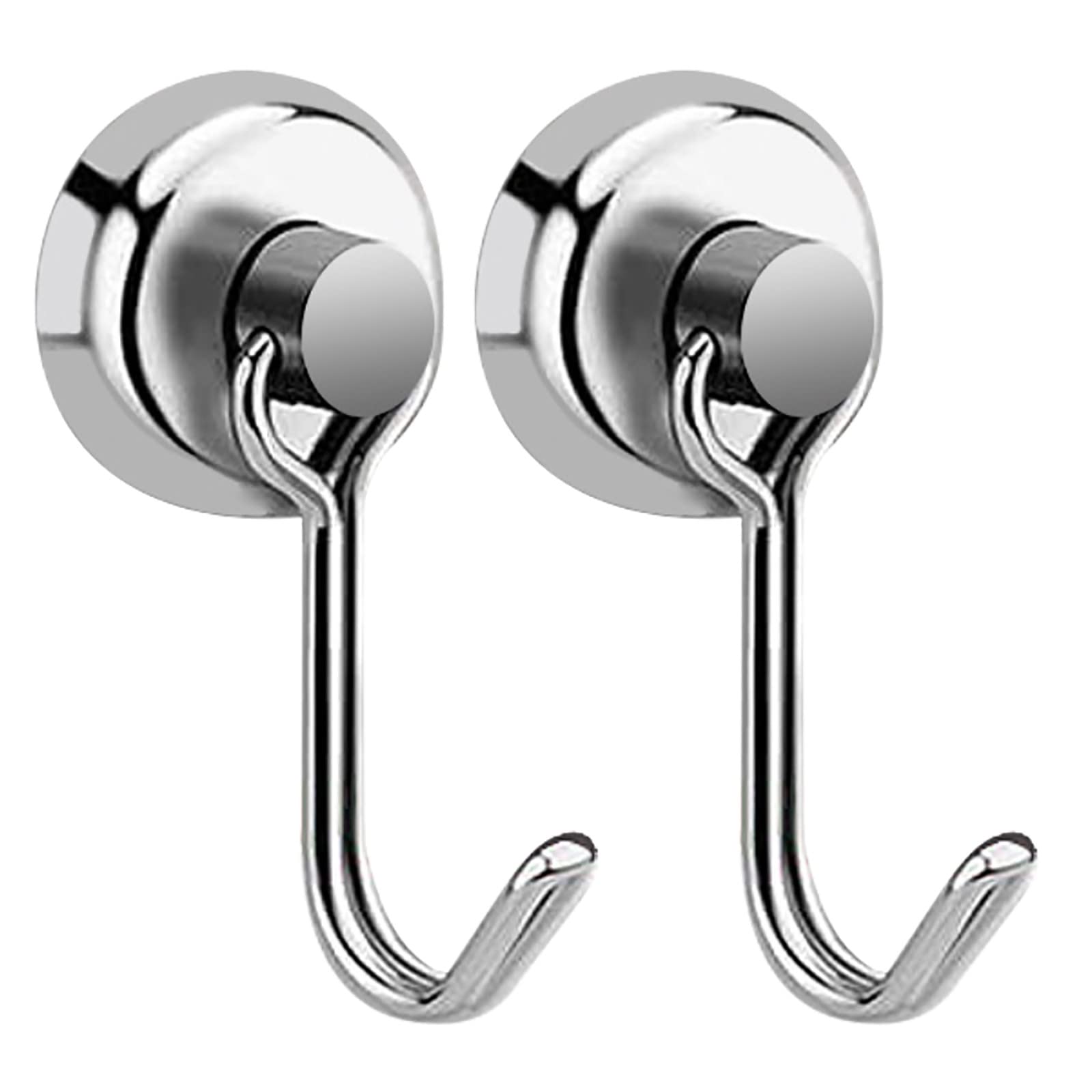 2-Pack 180° Rotatable Magnetic Hooks - Heavy Duty Swivel Metal Hooks for Refrigerator, Kitchen, Locker, Toolbox, Cruise Cabins & Classroom - No Nail Magnetic Hangers for Keys, Towels, Utensils & Tools | Perfect for Home, Office & Travel Organization
