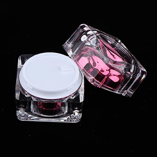 30g Empty Cosmetic Jars with Lids - Gold & Pink Cream Containers for Lip Balm, Moisturizer, Makeup - Ideal for DIY Skincare, Travel, and Salon Use