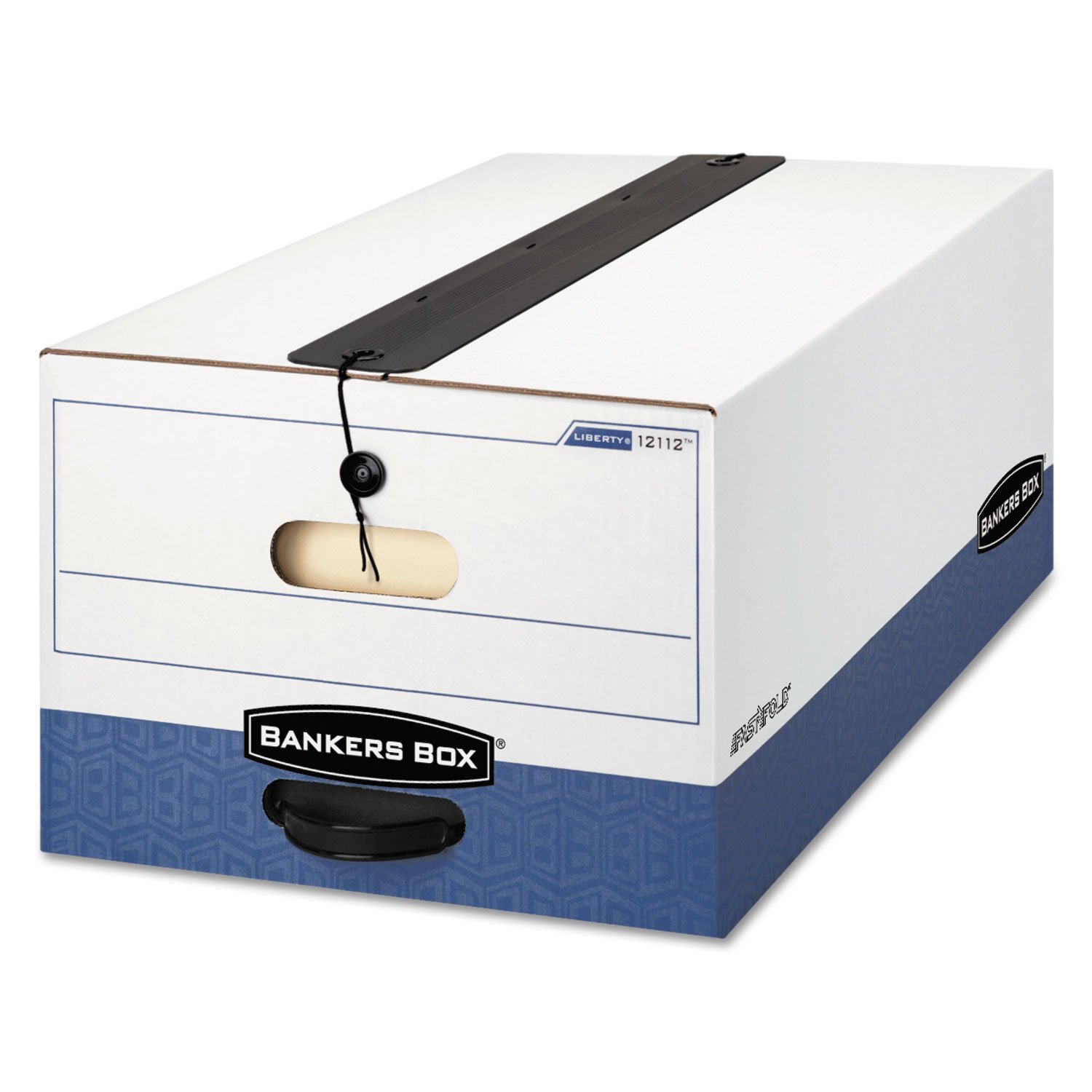 Bankers Box Liberty Plus Storage Box - White | Heavy Duty File Storage Box for Office, Home & Business Organization | Secure Document & File Storage Solution
