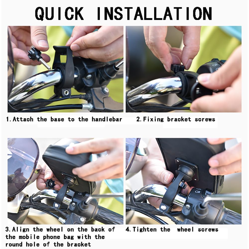 X-Energy Bike Phone Holder Mount - Waterproof Handlebar Bag with 360° Rotation for Road Bikes & eBikes - Sensitive TPU Touch-Screen Compatible with Phones Under 6.8