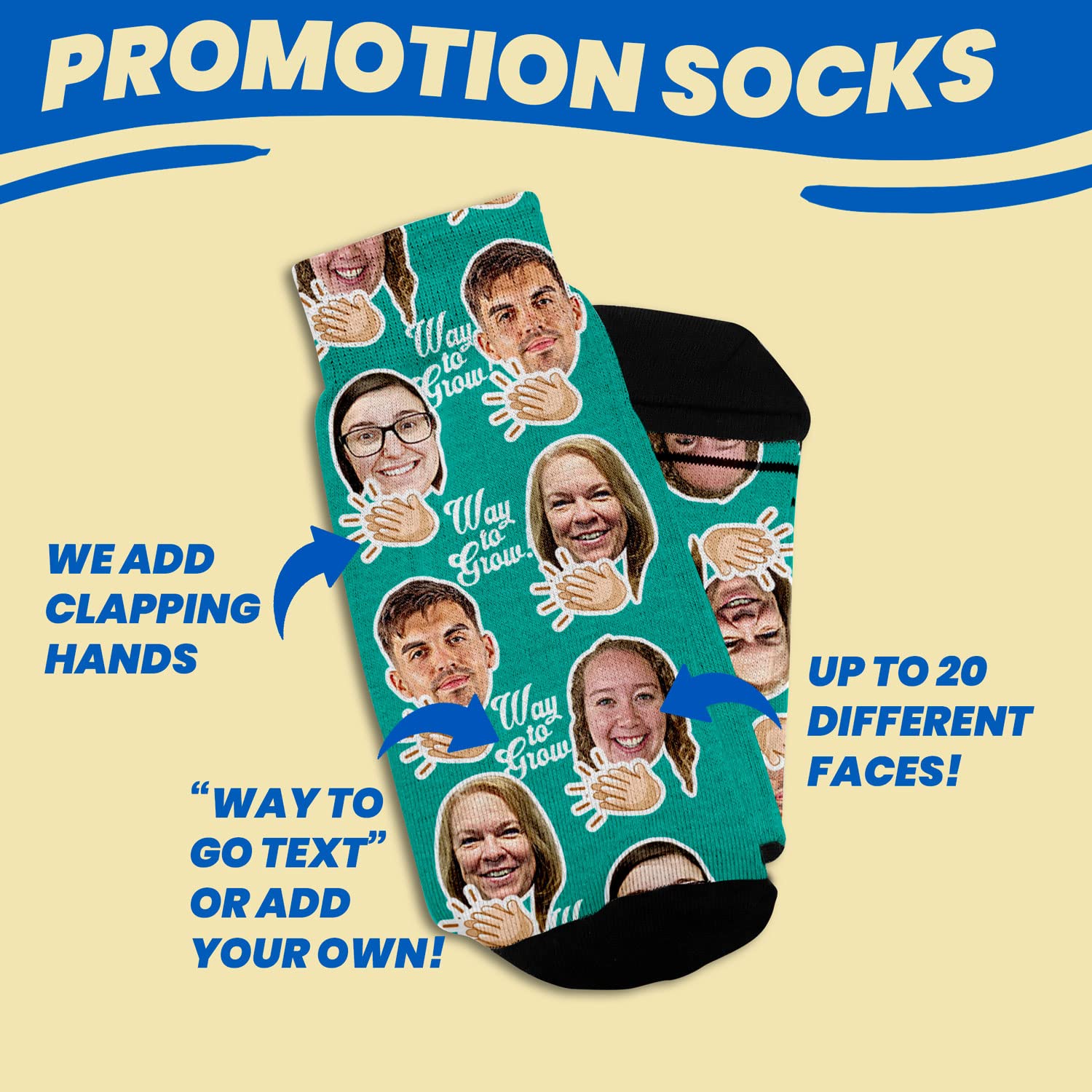 Personalized Face Socks - Custom Photo Socks for Birthdays, Christmas & Special Occasions | Unique Gift Idea for Family & Friends | Perfect for Parties, Holidays & Memorable Moments