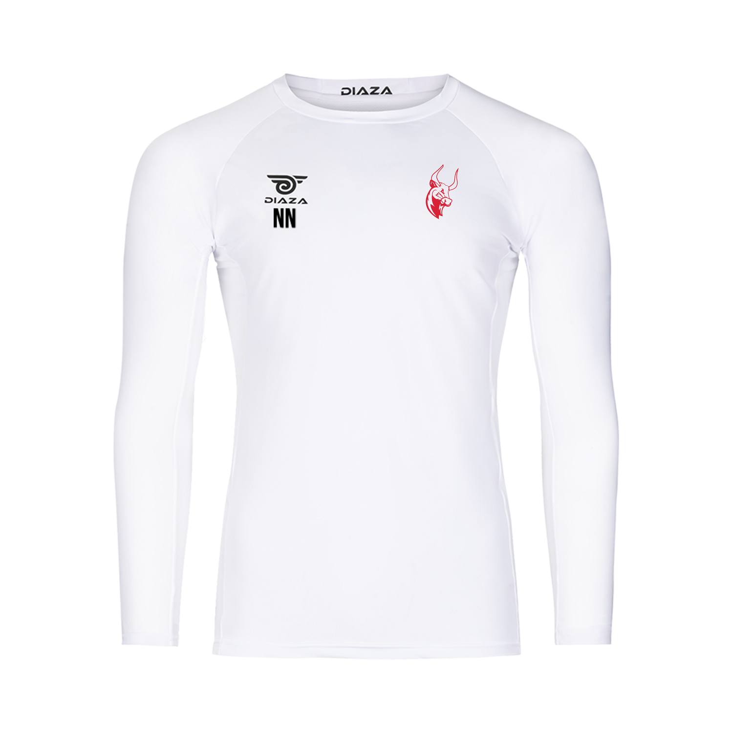 Kansas City Stampede Long Sleeve Compression Shirt for Men - Moisture Wicking Athletic Performance Top - White - Perfect for Football, Baseball & Workout Training