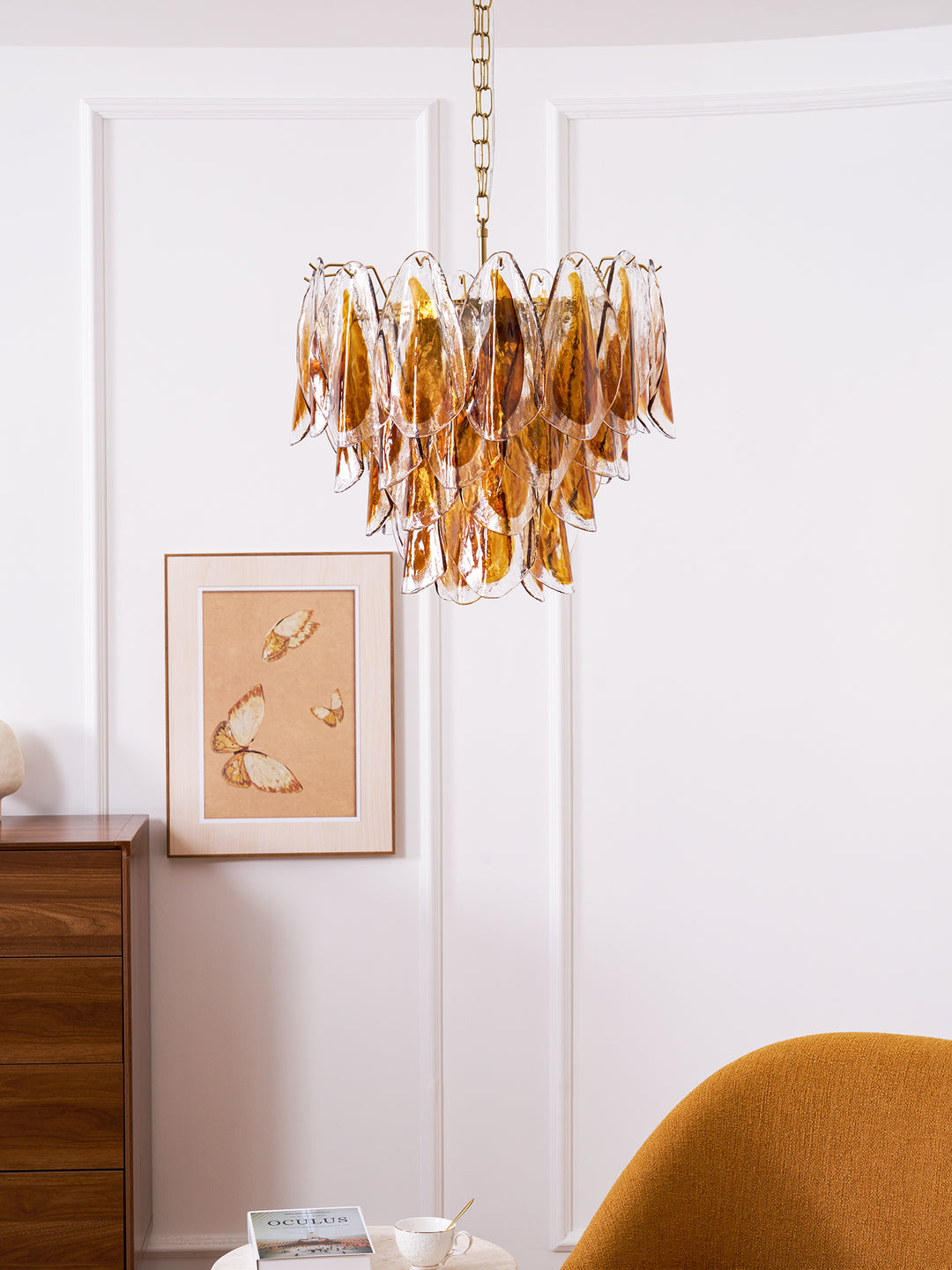 Kalmar Murano Glass Chandelier - Elegant Italian Crystal Ceiling Light Fixture for Dining Room, Living Room & Bedroom Decor