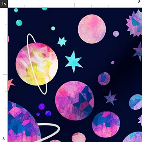Galaxy Cosmic Space Stars Printed Velvet Fabric by The Yard - Upholstery, Home Decor & Apparel Material | Perfect for DIY Curtains, Pillows & Fashion Projects