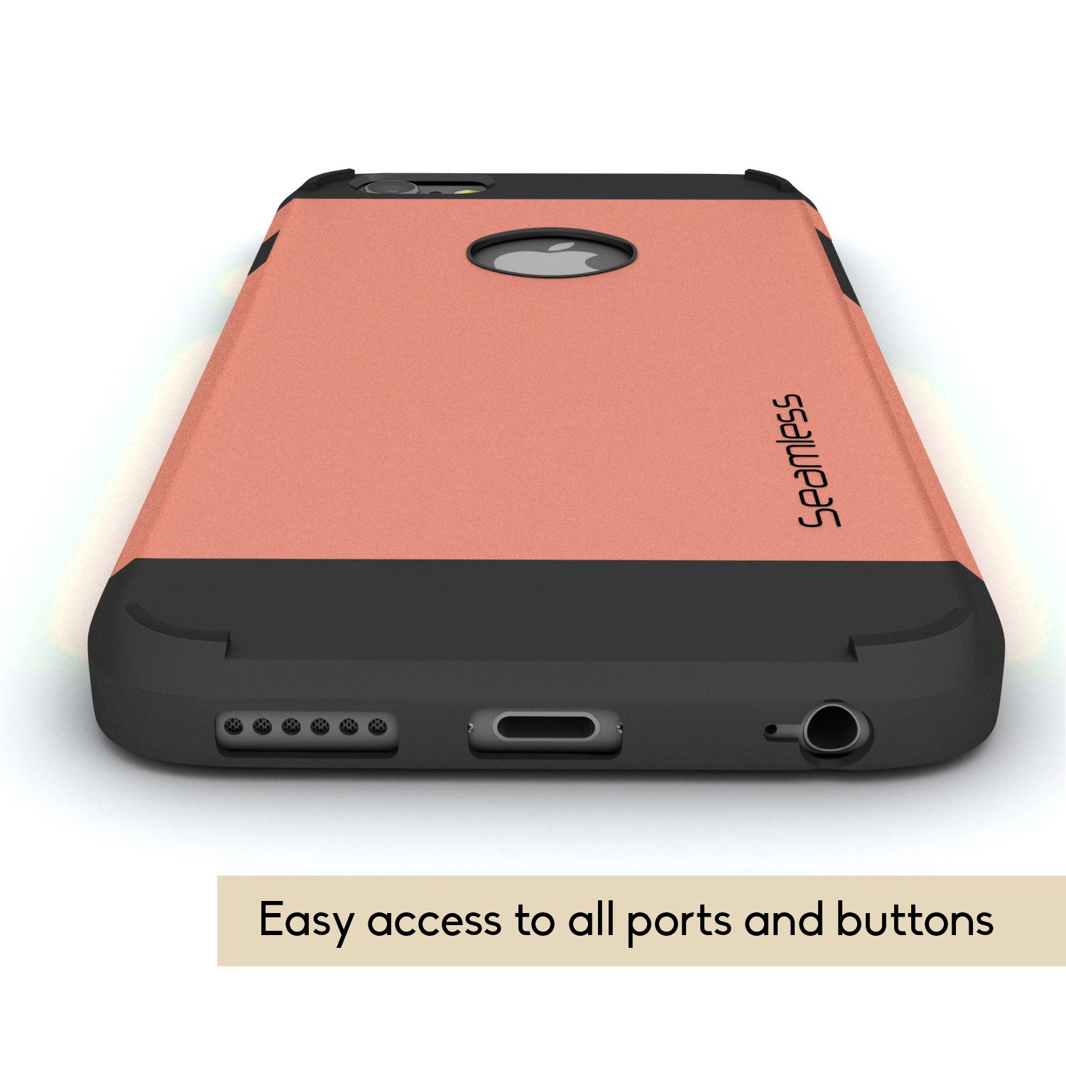 Phone 7/8 (4.7) Shockproof Case & Tempered Glass Screen Protector - Heavy Duty TPU Cover for Apple iPhone 7/8 - Rose Gold - Perfect for Outdoor, Travel & Daily Protection