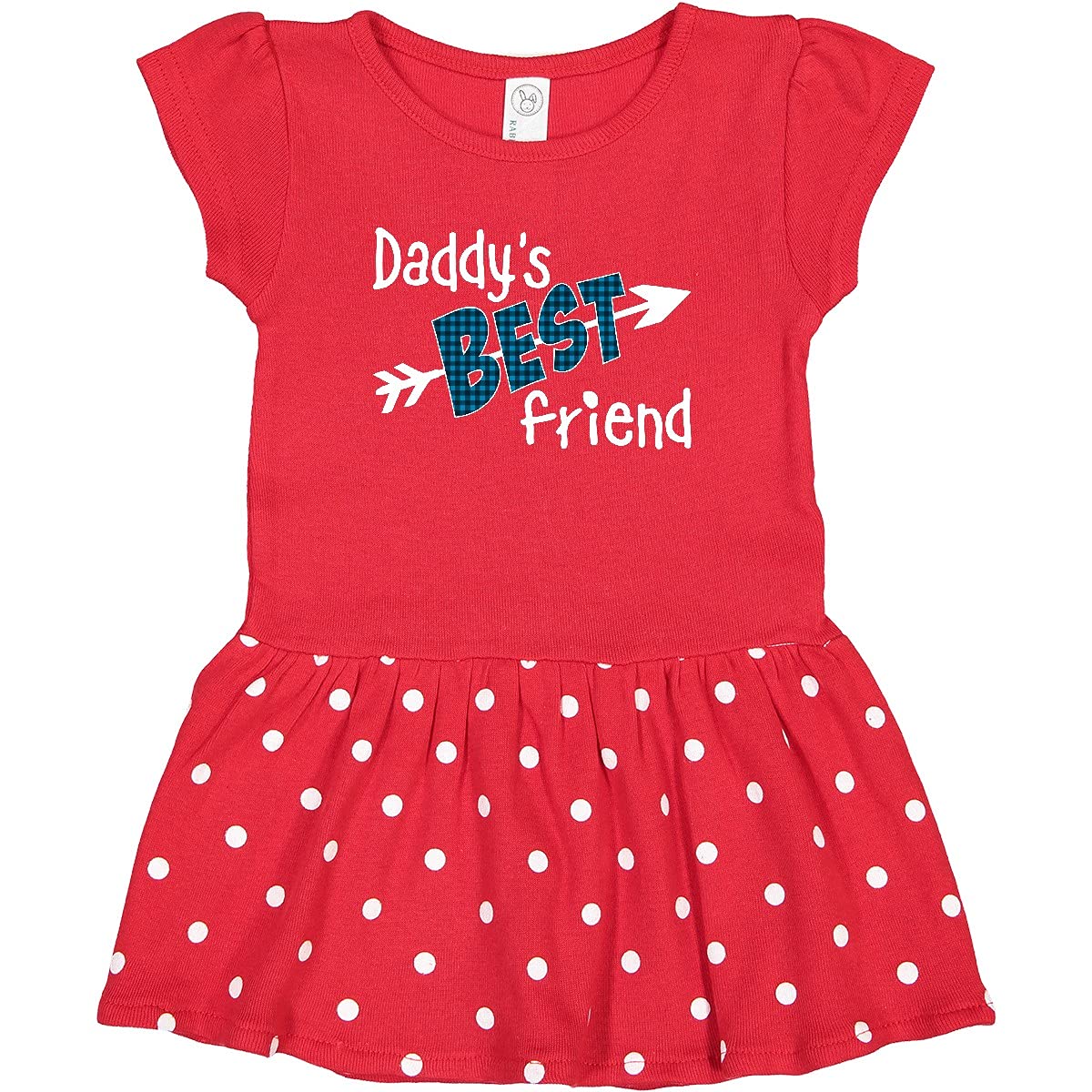 Inktastic Daddy's Best Friend Arrow & Plaid Letters Toddler Dress - Perfect for Family Gatherings & Special Occasions