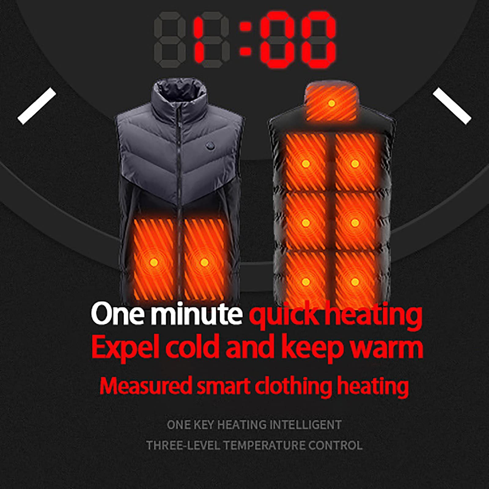 Lightweight USB Heated Vest for Women - Electric Heating Jacket with USB Charging for Outdoor Activities (Batteries Not Included) - Perfect for Hiking, Skiing, and Winter Sports