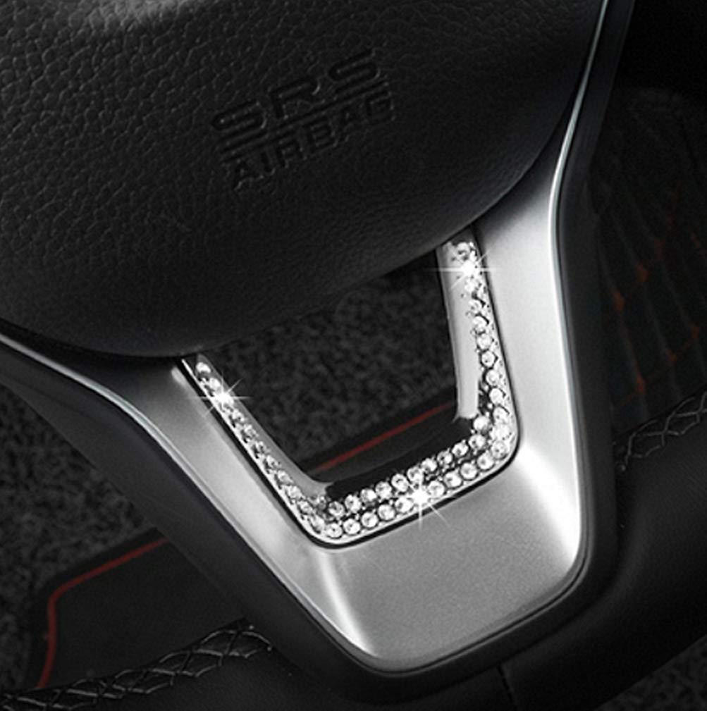 **2018-2022 Honda Accord Sedan Bling Steering Wheel Knob Cover - Rhinestone Applique Sticker (1PC/Set) - Luxury Car Interior Accessories for Sport EX EX-L Touring - Perfect for Customization & Personalization**