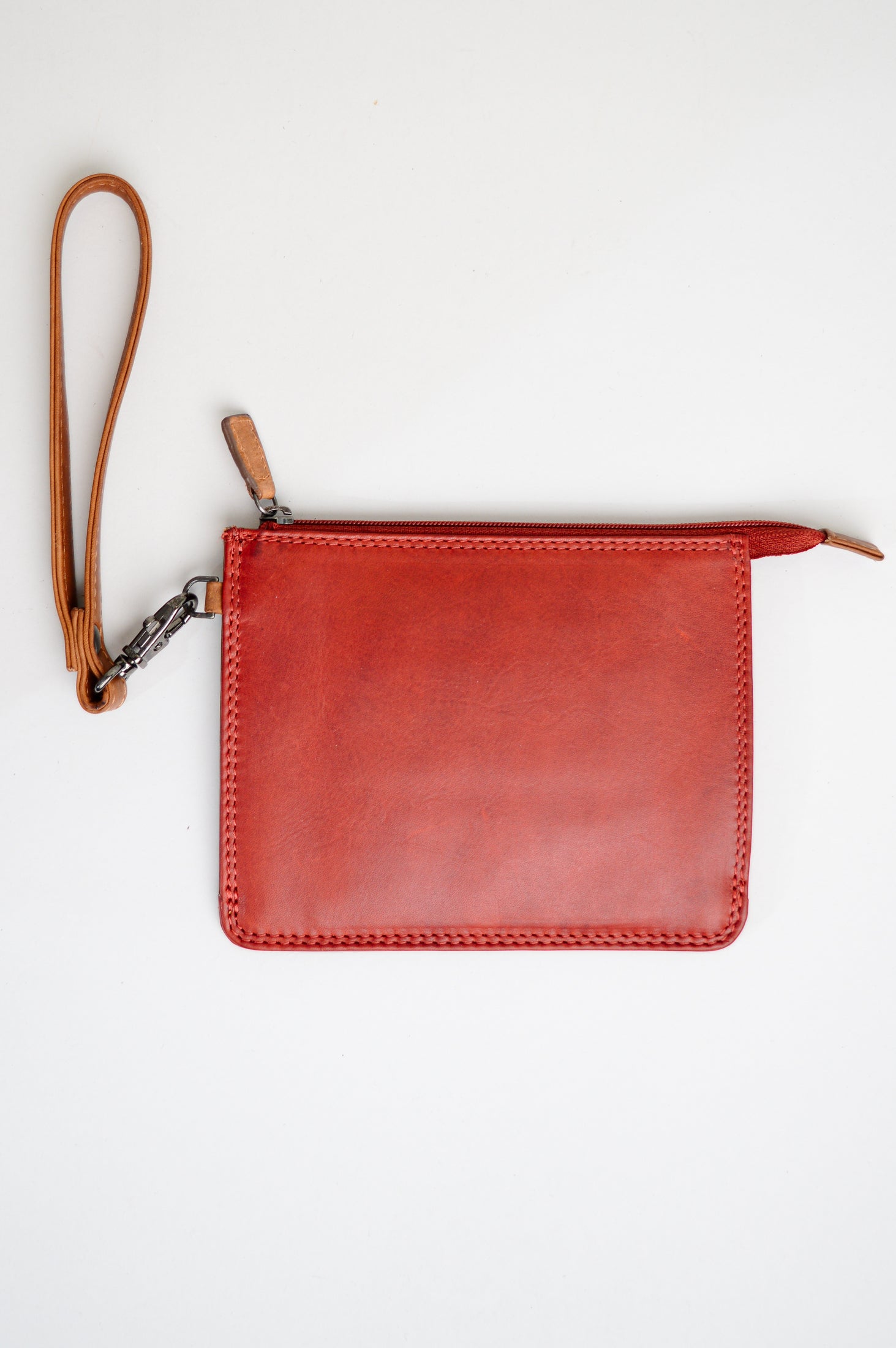 Premium Adrian Klis 168 Leather Pouch in Red - Perfect for Travel, Cosmetics & Small Essentials Storage | Durable & Stylish Organizer