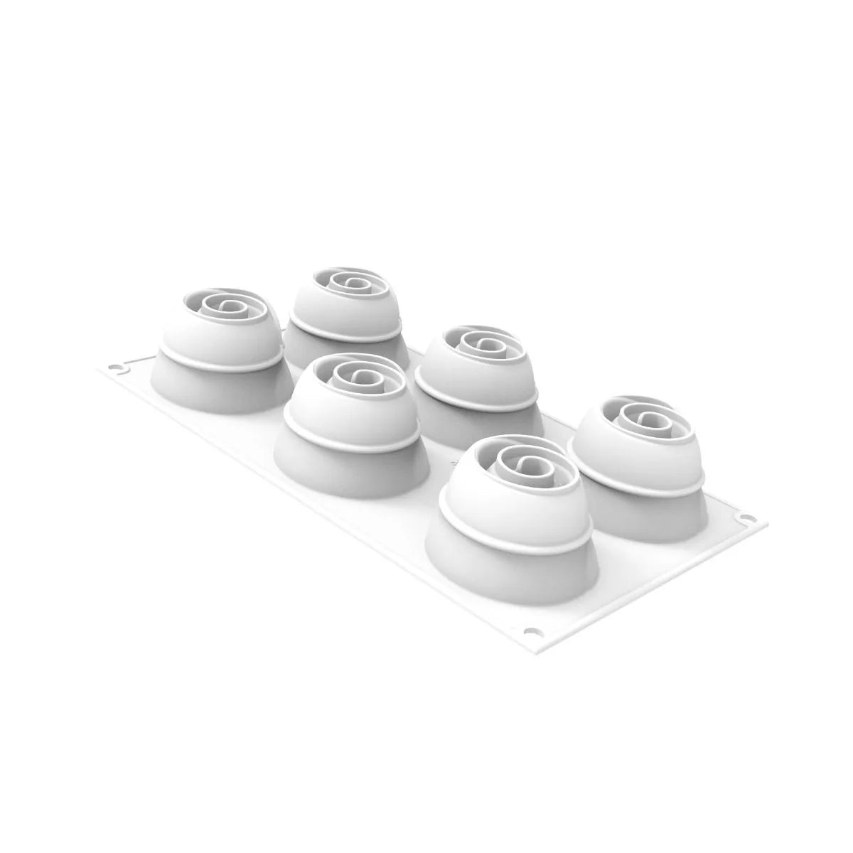 Silikomart Givre 90 Silicone Cake Mold - 6 Cavity Baking Pan for Christmas, Wedding & Birthday Cakes - Perfect for Fondant, Chocolate & Dessert Making