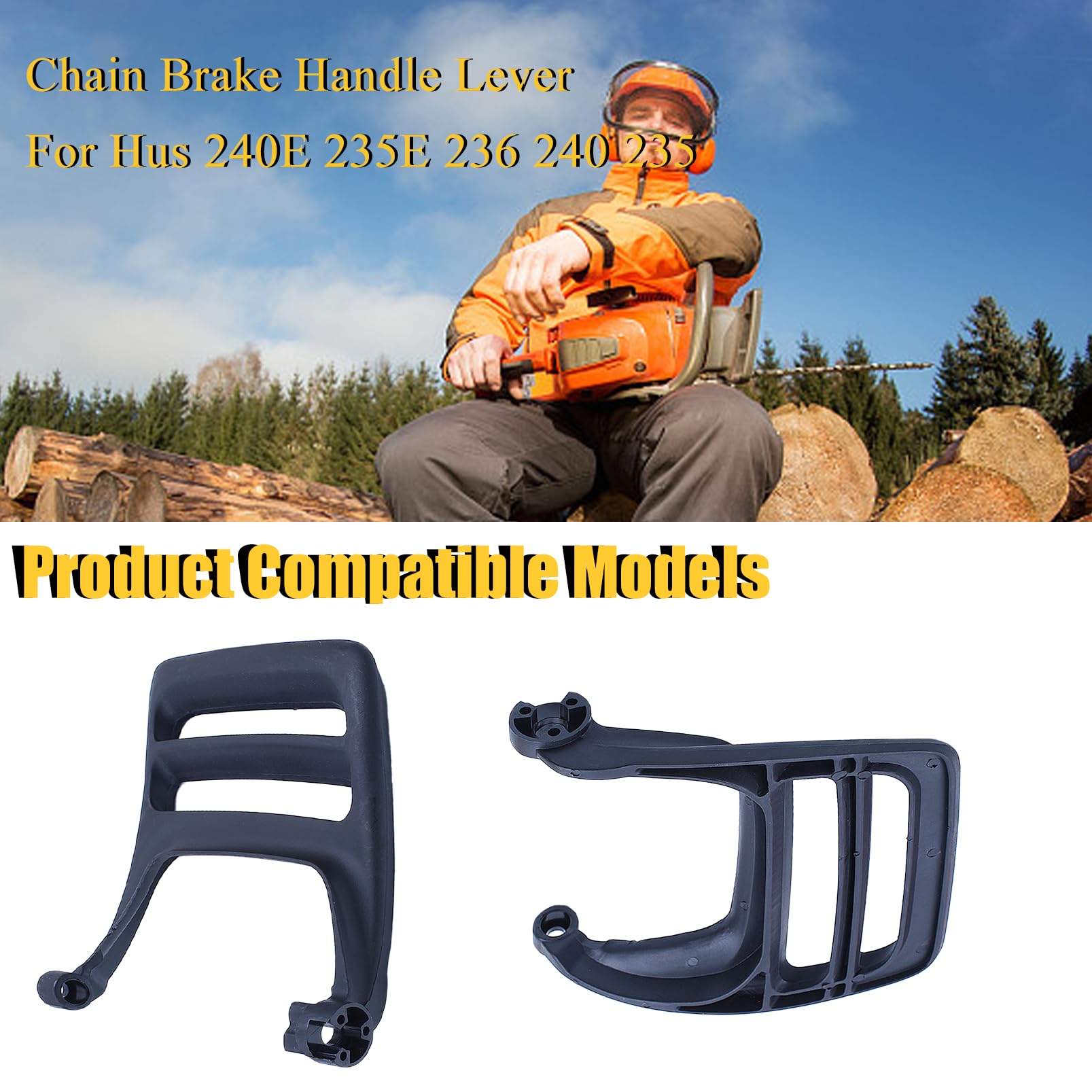 Husqvarna 240E 235E 236 240 235 Chainsaw Chain Brake Handle Lever Replacement Part 575636901 - Compatible with Various Outdoor Cutting Tasks