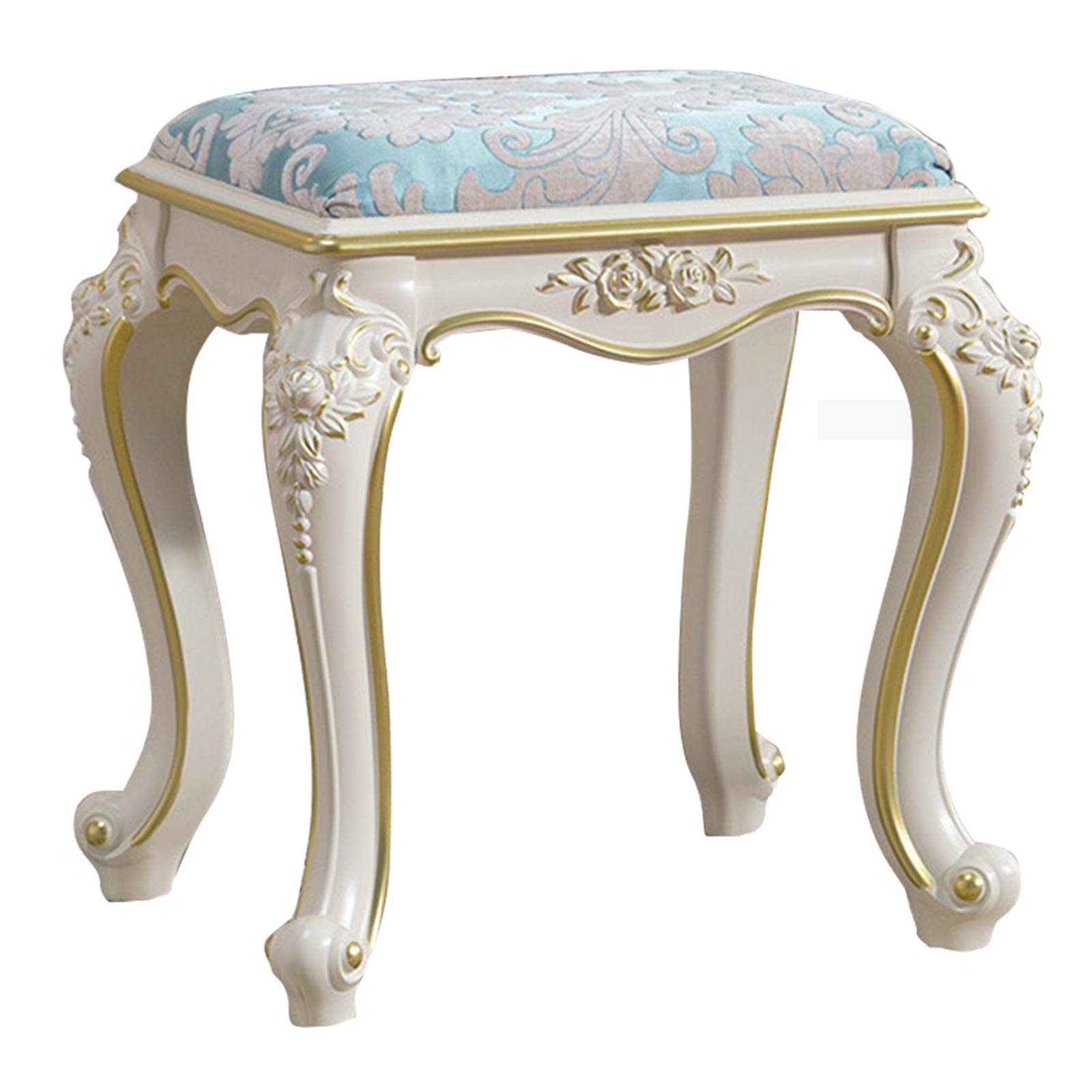 Thick Padded Vanity Stool - Makeup Chair for Bedroom & Bathroom
