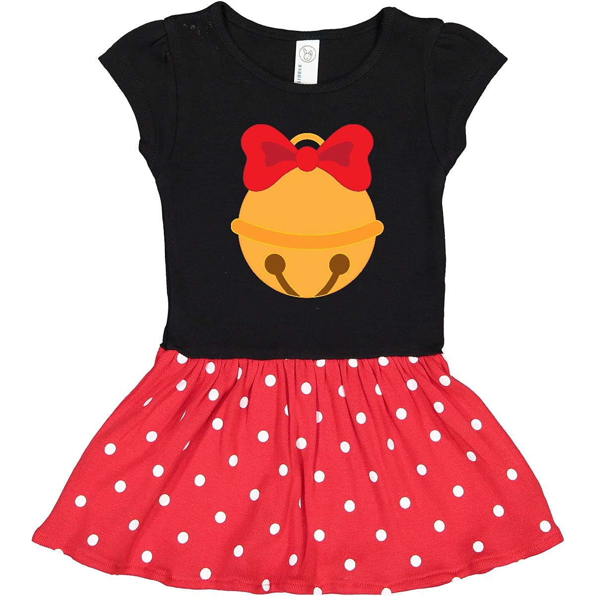 Inktastic Christmas Jingle Bell Toddler Dress - Festive Holiday Outfit for Baby Girls | Perfect for Christmas Parties, Family Photos & Holiday Celebrations