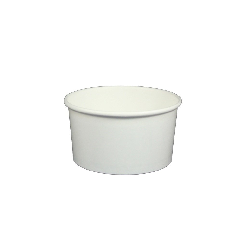 6 oz White Yogurt Paper Cups - 1000 Count Bulk Pack | Disposable & Eco-Friendly for Frozen Yogurt, Ice Cream, Parfaits, Desserts & Party Serving