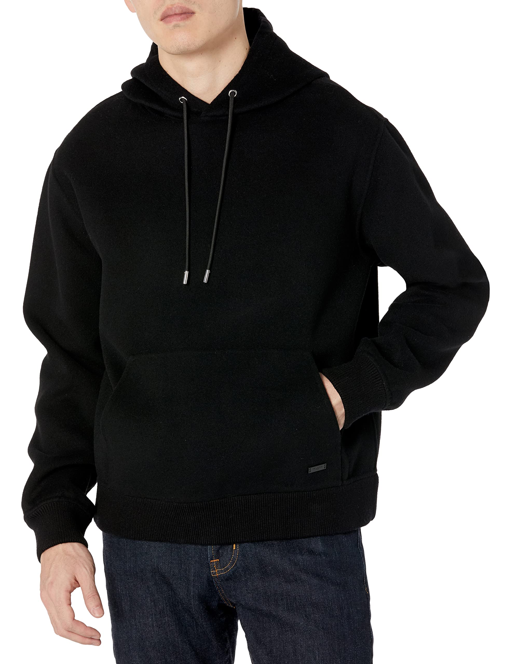 The Kooples Men's Wool Double-Sided Reversible Hooded Sweatshirt - Warm Winter Pullover for Casual Outings & Streetwear Fashion