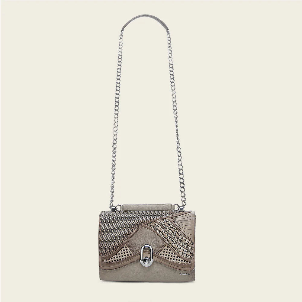 BOD2ORS Women's Fashion Leather Tote Bag - Beige Cuadra Style Handbag for Work, Travel & Everyday Use