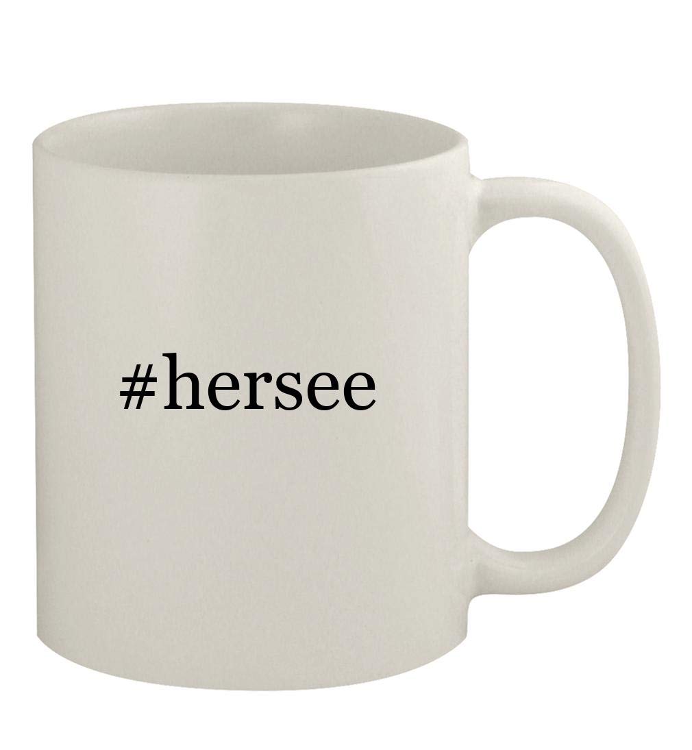 Premium 11oz Ceramic Coffee Mug - Classic White Porcelain Tea Cup with Comfort Handle, Perfect for Home, Office & Gifts - Hersee Brand