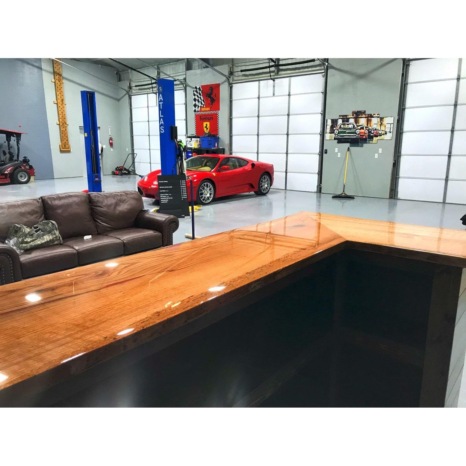 Premium Ultra Clear Epoxy Resin & Hardener Kit - Scratch Resistant, Crystal Clear Glossy Finish, Low Odor for DIY Projects | Perfect for Bar Tops, Dining Tables, Countertops, Woodworking & Art Resin Casting (2 Gallons/128oz Each)