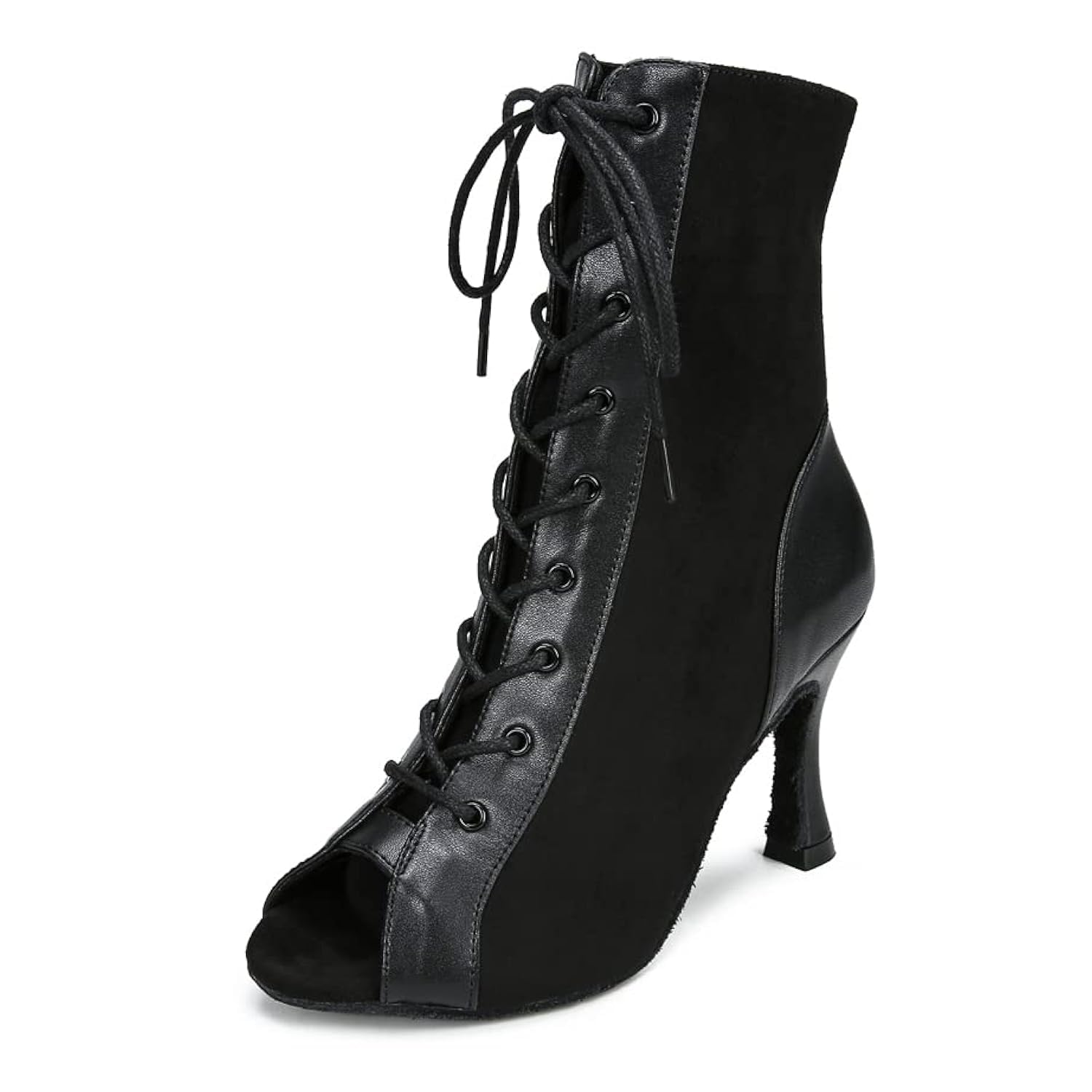 Women's Suede Ballroom Dance Boots - Latin Salsa Dress Shoes with 2.5inch & 3.5inch Heels for Practice & Performance | Perfect for Competition, Social Dancing & Stage Shows