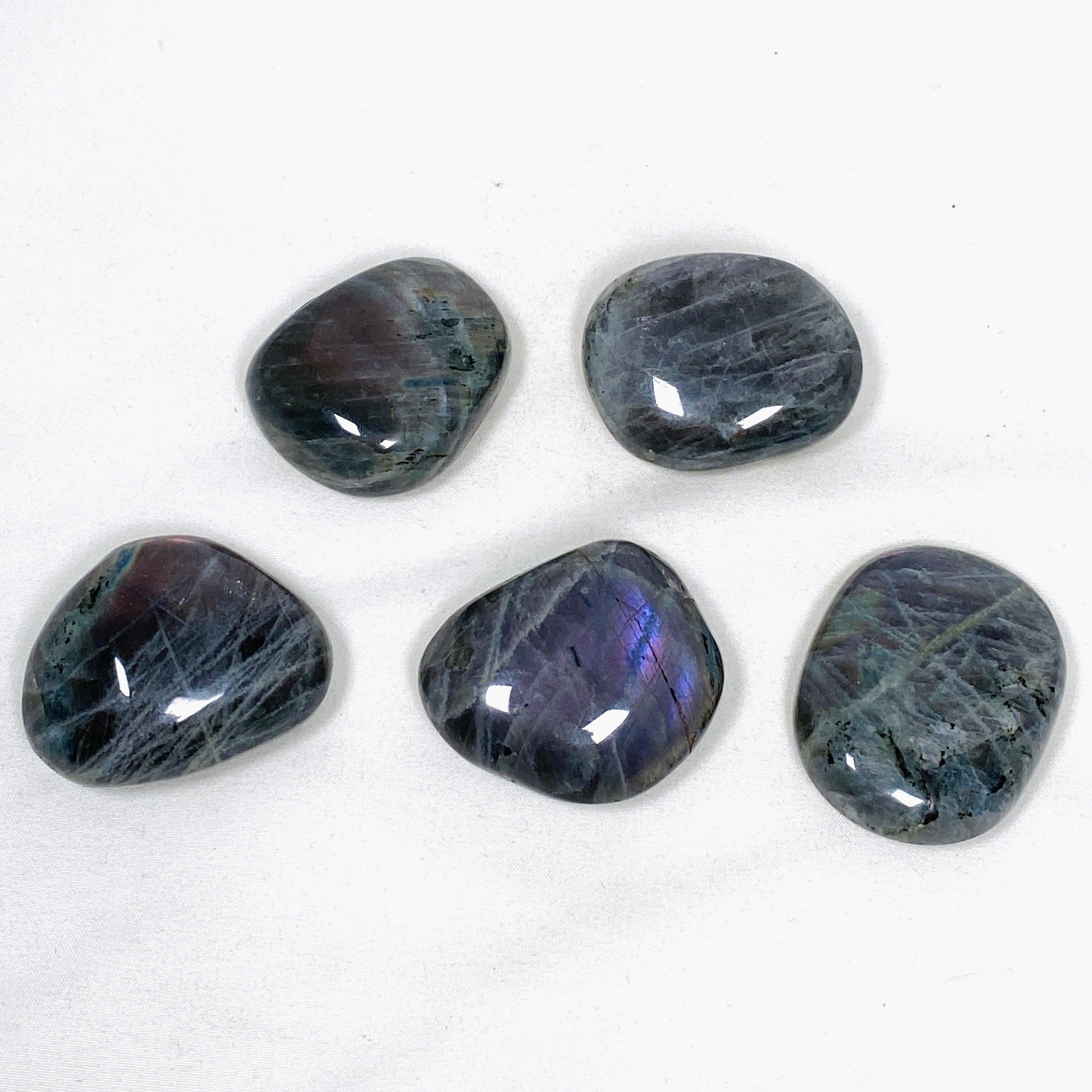 Natural Purple Labradorite Palm Stone - High Grade Healing Crystal for Meditation, Stress Relief & Energy Balancing - Perfect for Reiki, Yoga & Spiritual Practices