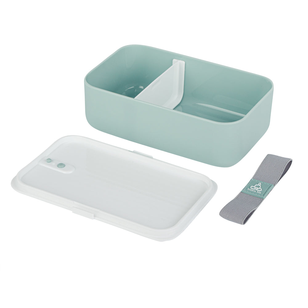 Bento Tek 34 oz Eco-Friendly Green Buddha Lunch Box with Secure White Lid - 7.5