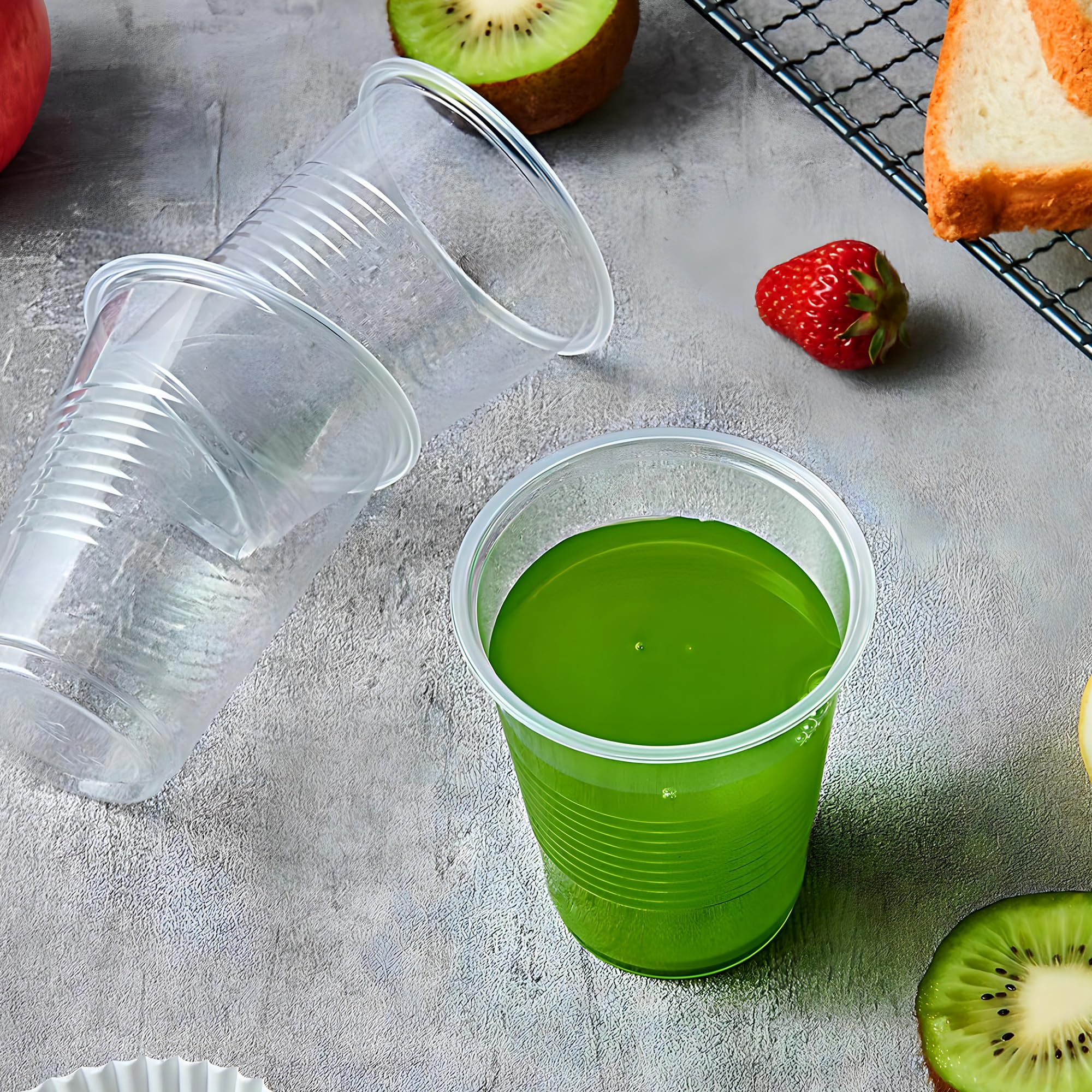 Premium Clear Plastic Cups - 10 oz (40 Pack) - Durable & Elegant Disposable Drinkware for Parties, Weddings, BBQs & Events - BPA-Free Shatterproof Cups for Cold Beverages, Cocktails & Iced Coffee