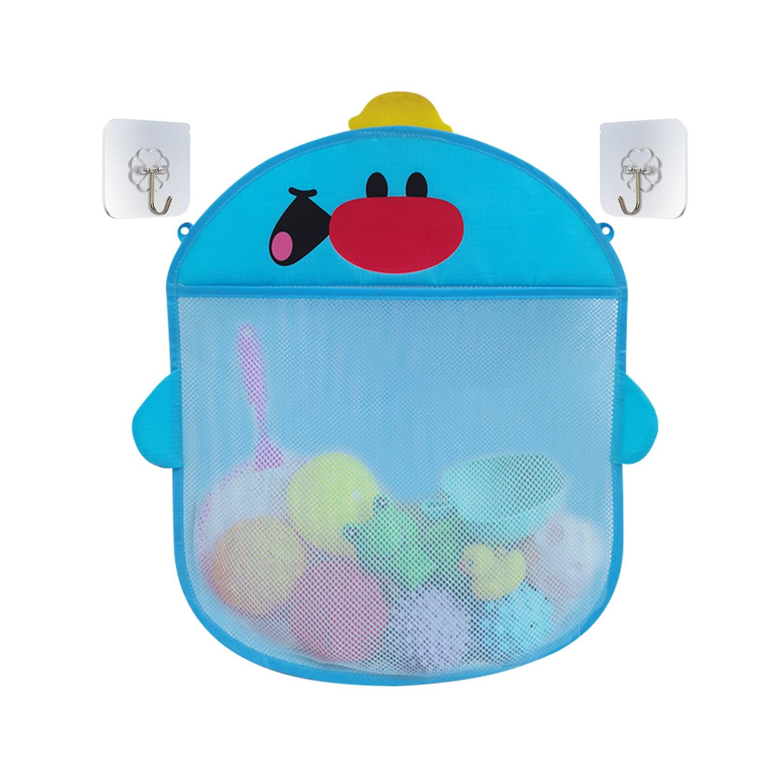 Kids Bath Toy Organizer - Bath Toy Holder Net & Storage Bag for Baby Shower Toys, Shampoo & Bath Accessories - Perfect for Bathtub, Nursery & Bathroom Organization